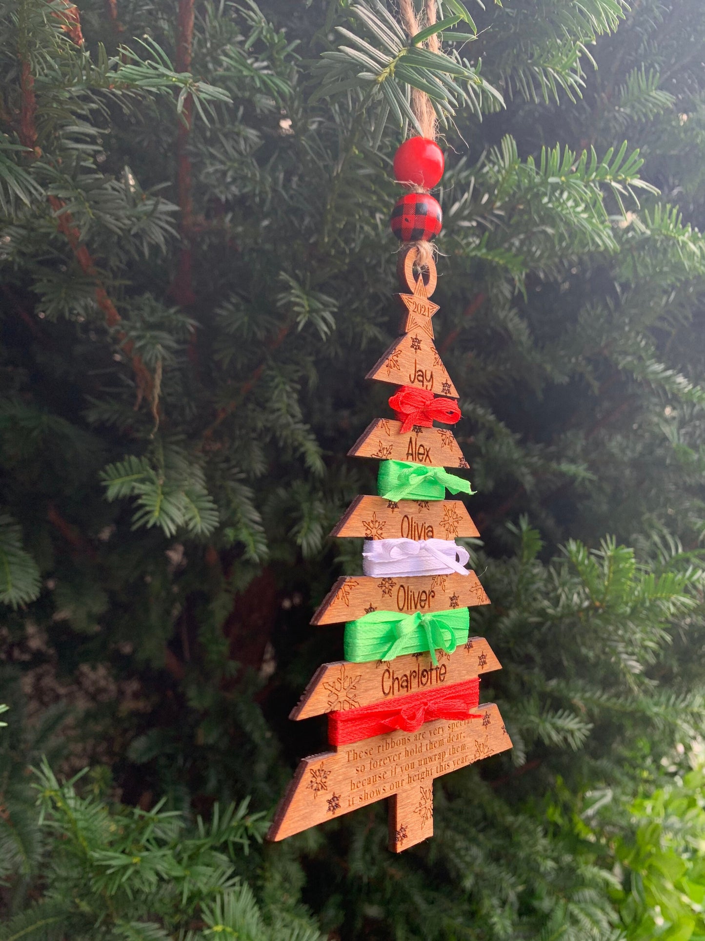 2025 Personalized Child/kids height Christmas Tree Ornament | Custom Kids Ornament | Measurement Ornament | Gift for Grandparents