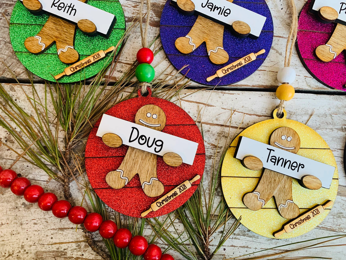 2024 Personalized Gingerbread Cookie Christmas Tree Ornament | Custom Gingerbread Ornament Tag | Gingerbread Decor | Gingerbread Man