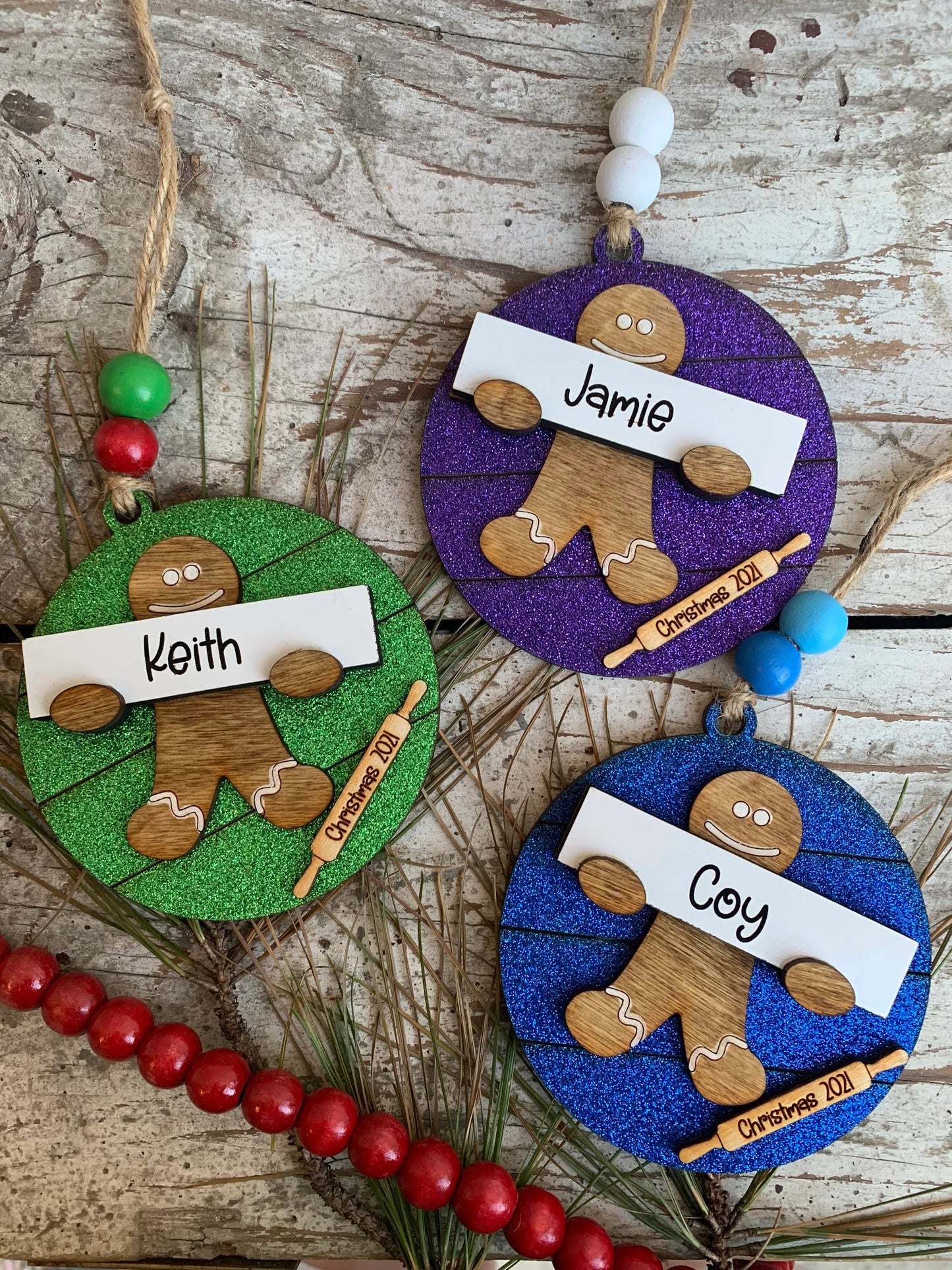 2024 Personalized Gingerbread Cookie Christmas Tree Ornament | Custom Gingerbread Ornament Tag | Gingerbread Decor | Gingerbread Man