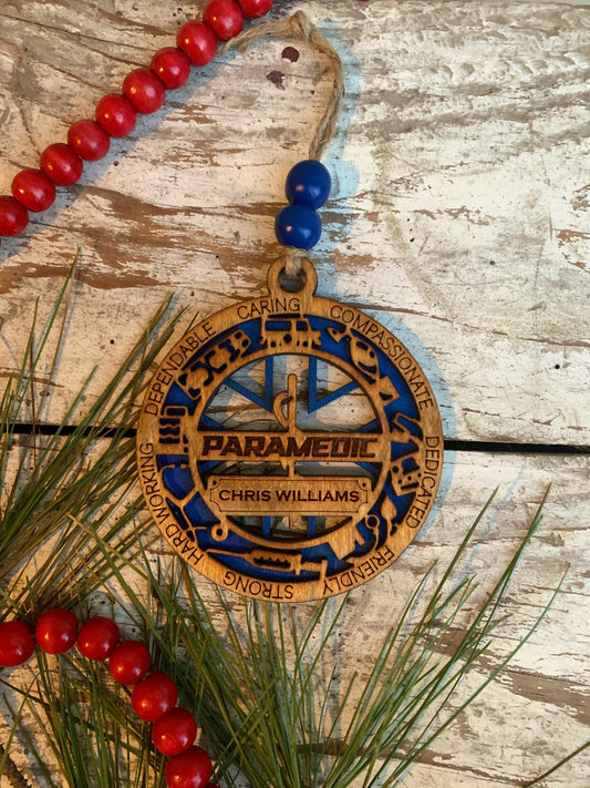 Personalized Paramedic EMT First Responder Christmas Tree keepsake Ornament