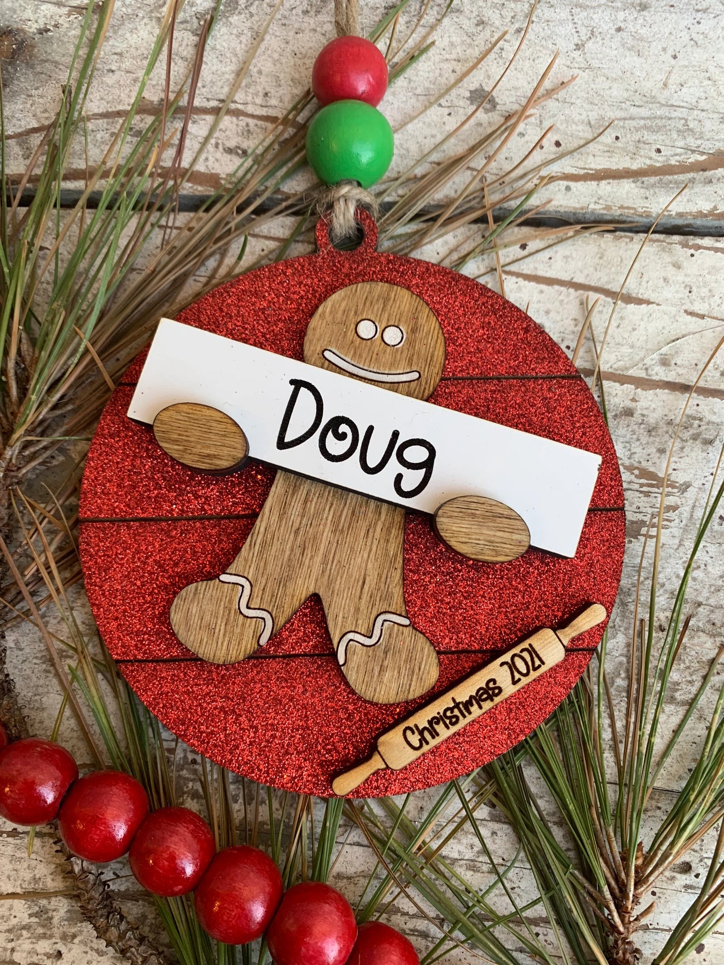 2024 Personalized Gingerbread Cookie Christmas Tree Ornament | Custom Gingerbread Ornament Tag | Gingerbread Decor | Gingerbread Man