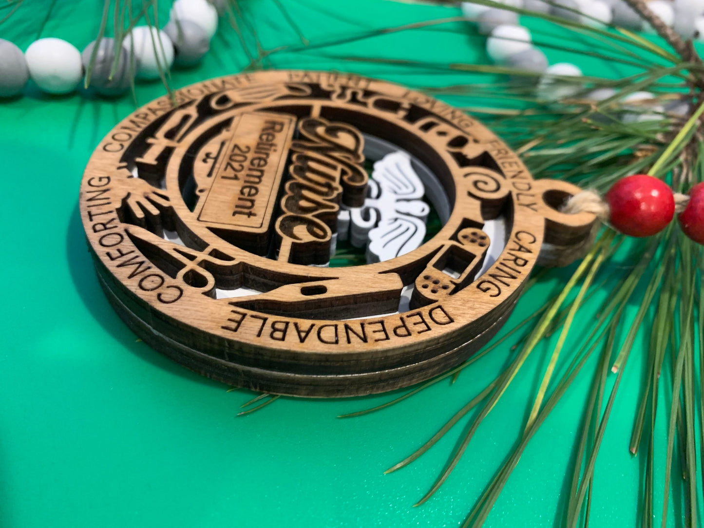 Personalized Nurse Christmas Tree Ornament | Gift for Nursing Graduate | RN Ornament | Gift for Nurse | CNA or LPN Ornament | Custom Nurse