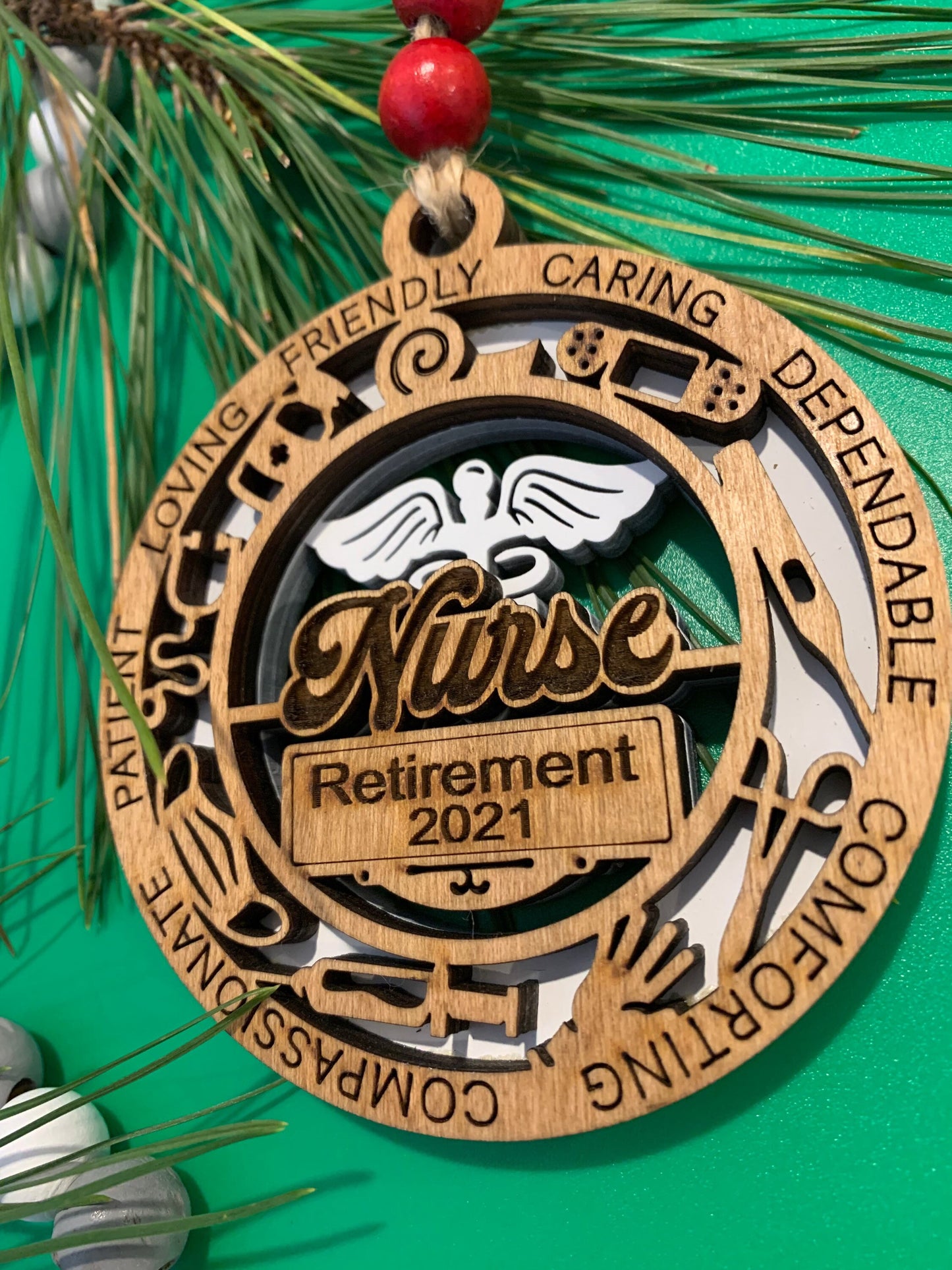 Personalized Nurse Christmas Tree Ornament | Gift for Nursing Graduate | RN Ornament | Gift for Nurse | CNA or LPN Ornament | Custom Nurse