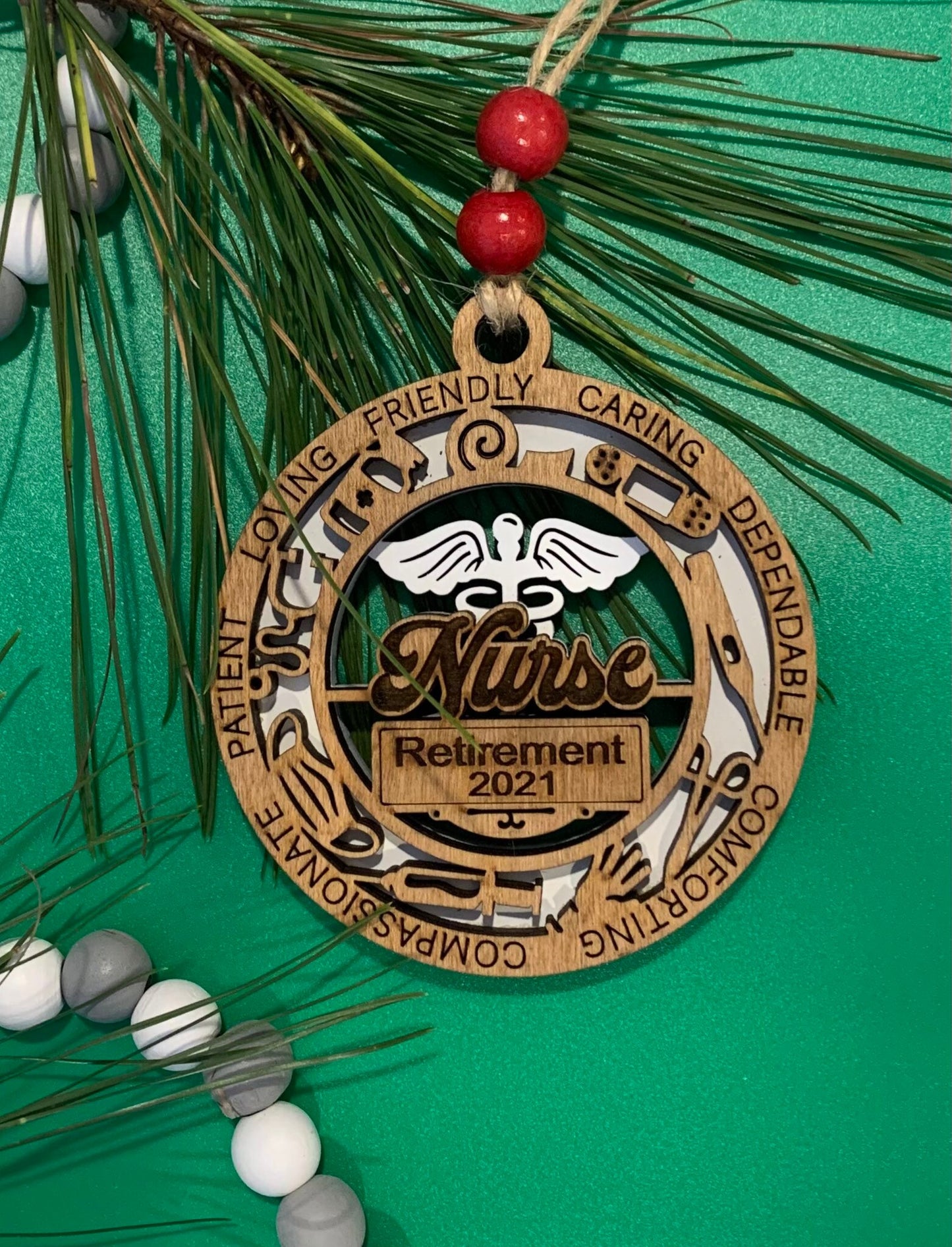 Personalized Nurse Christmas Tree Ornament | Gift for Nursing Graduate | RN Ornament | Gift for Nurse | CNA or LPN Ornament | Custom Nurse