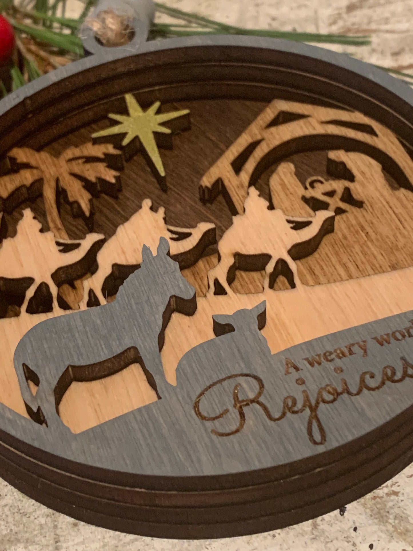 Nativity Scene Christmas Tree Ornament | Jesus Ornament | Christian Ornament | Sunday School Gift | Gift for Pastor