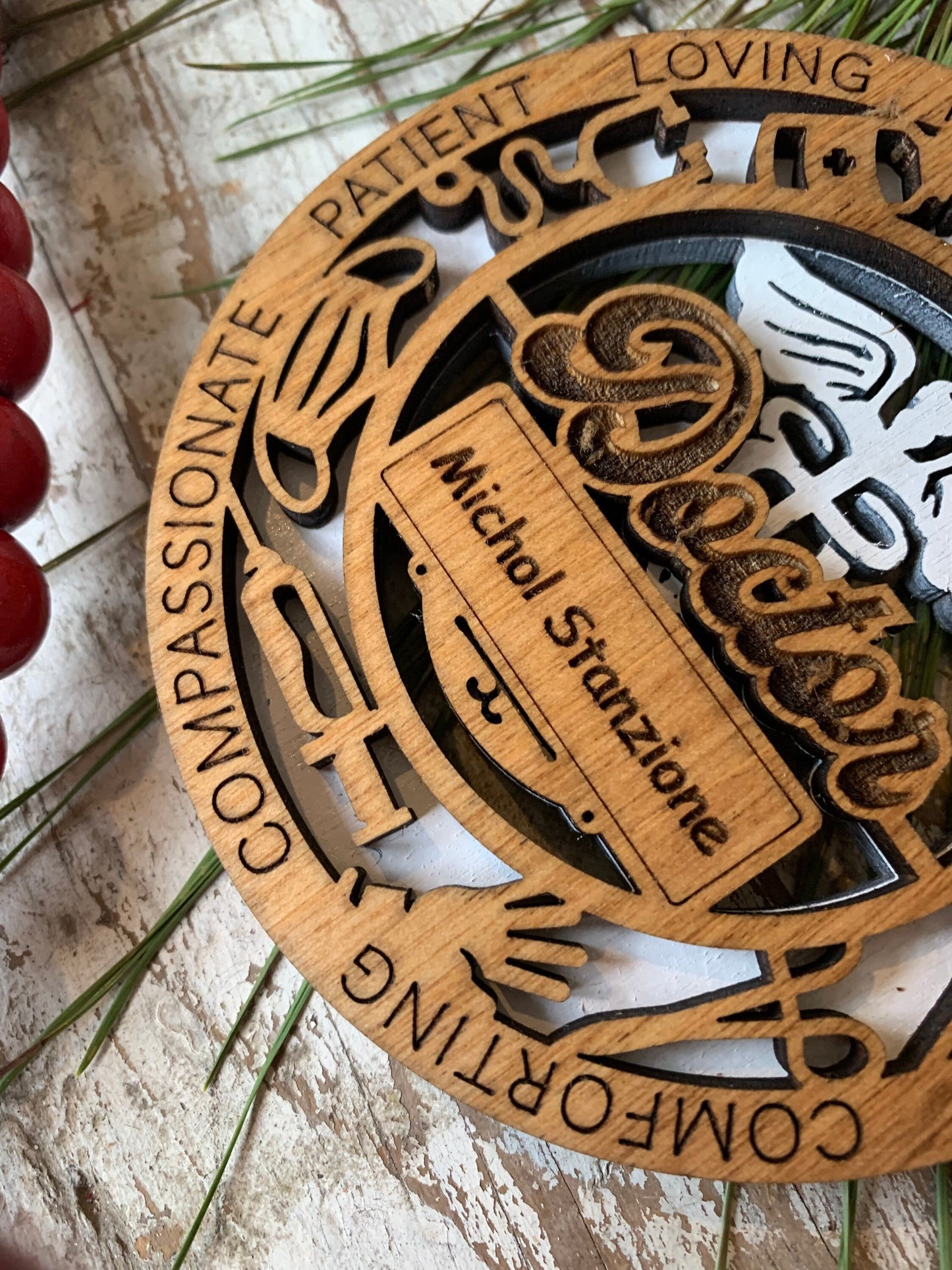 Personalized Medical Doctor or Physician Christmas Tree Ornament | Custom Doctor Ornament | Gift for Doctor | phD Graduation