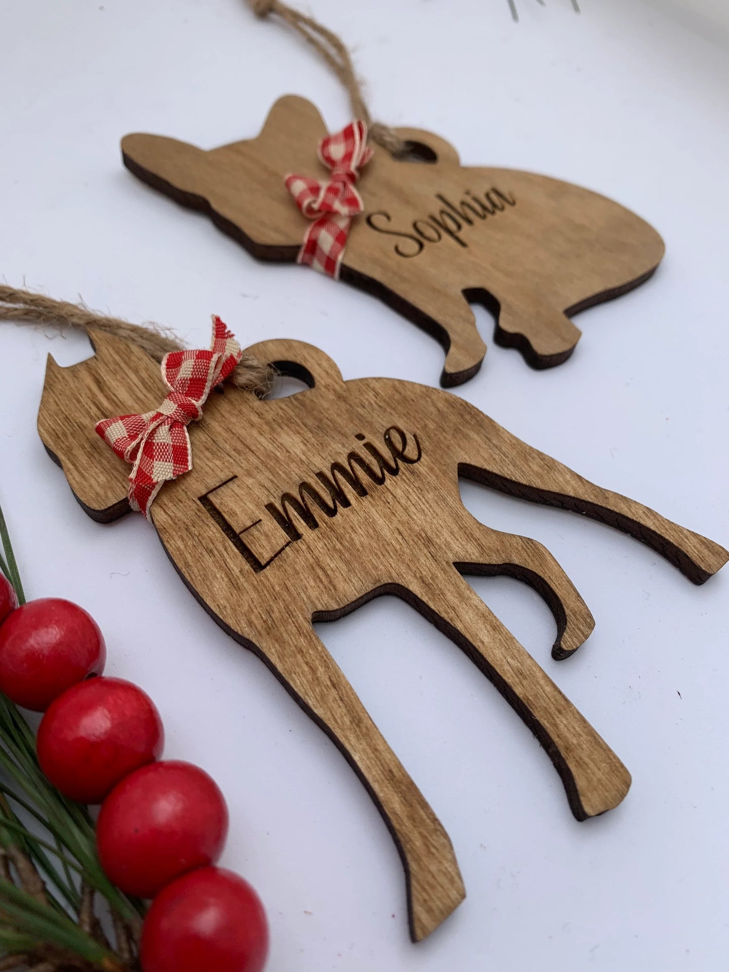 Personalized Border Collie | Boston Terrier | Boykin Spaniel | Boxer Dog Breed Christmas Tree Ornament | Dog Mom | Dog Lover gift