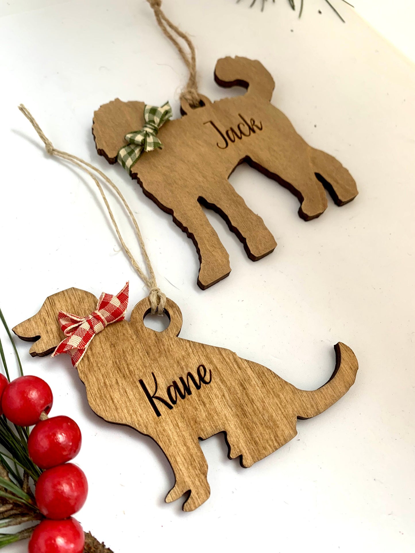 Personalized Jack Russell | Lab Labrador Retriever | Labradoodle | Pitbull Christmas Tree Ornament | Dog Mom | Dog Lover gift