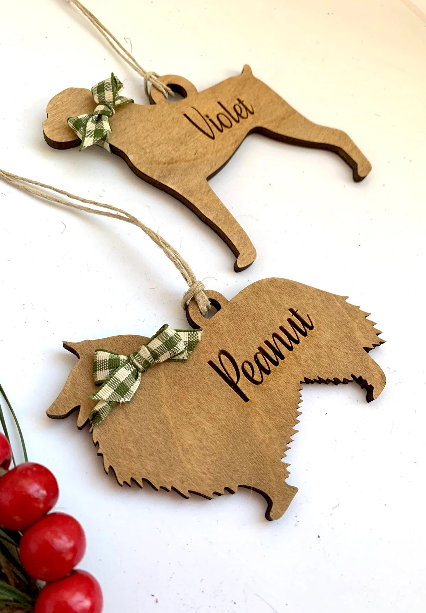 Personalized Rottweiler Rot | Samoyed | Schnauzer | Sheltie Dog Breed Christmas Tree Ornament | Dog Mom | Dog Lover gift