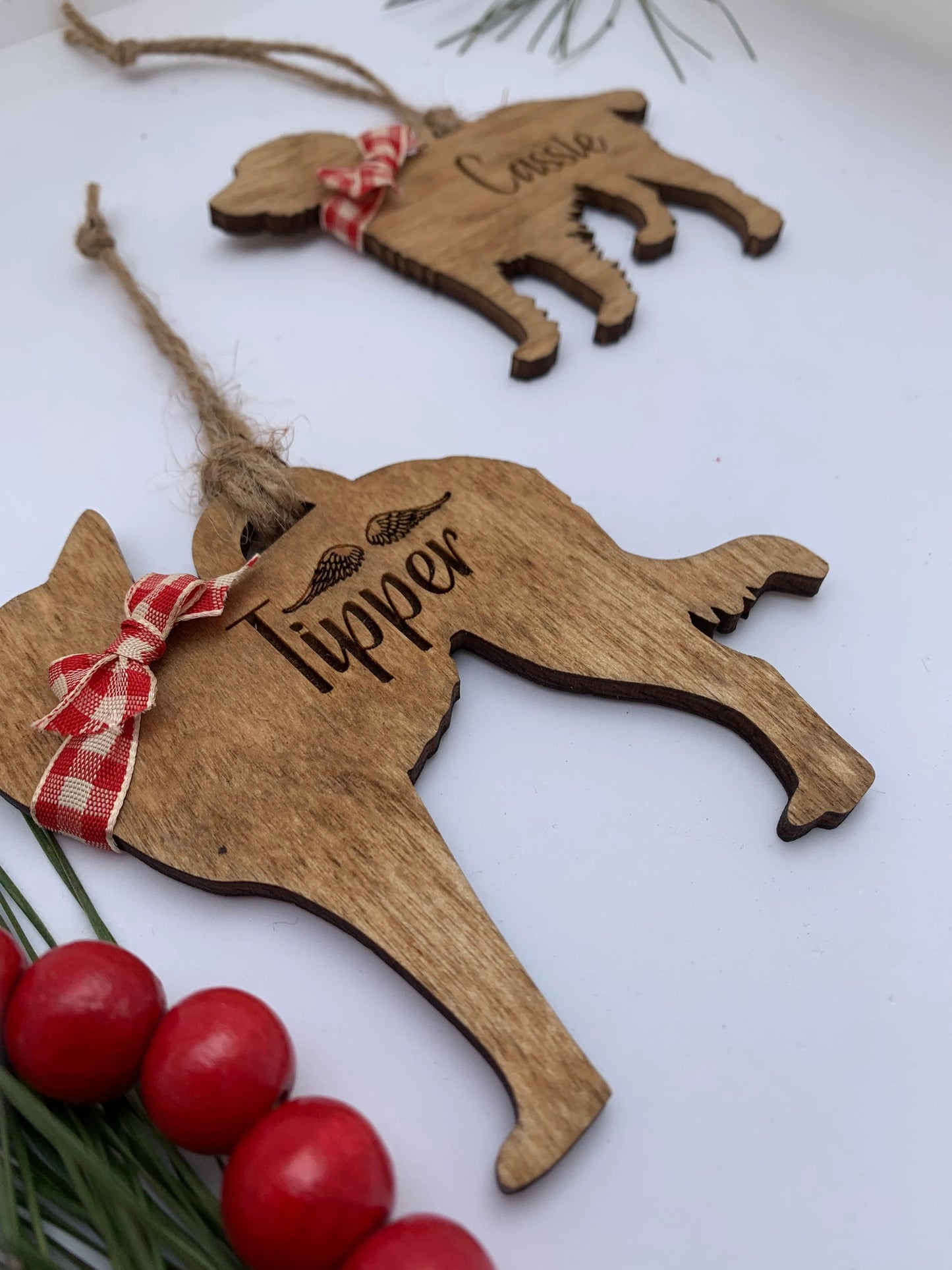 Personalized Border Collie | Boston Terrier | Boykin Spaniel | Boxer Dog Breed Christmas Tree Ornament | Dog Mom | Dog Lover gift