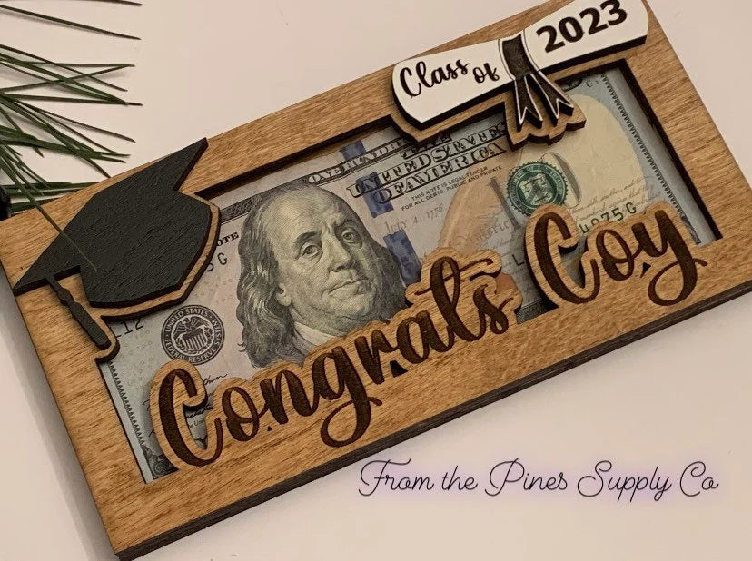 Personalized Graduation Money Holder Gift | Graduation Cash Holder | Class of 2026 High School Senior Gift | Custom College Graduate Gift
