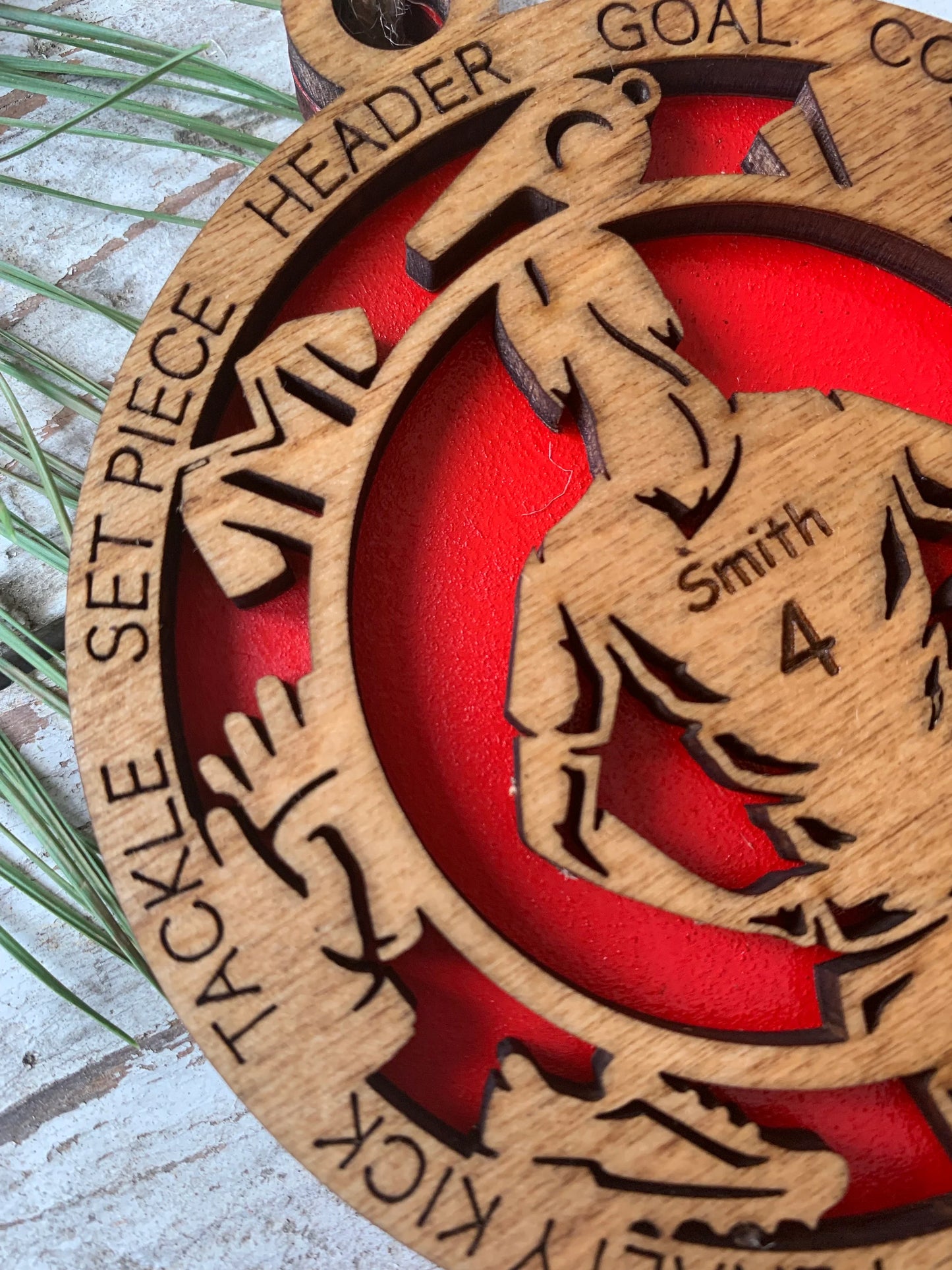 Personalized Soccer Christmas Tree Ornament | Gift for High School Soccer Team | Custom Boy or Girl Soccer Player Ornament | Soccer Gift