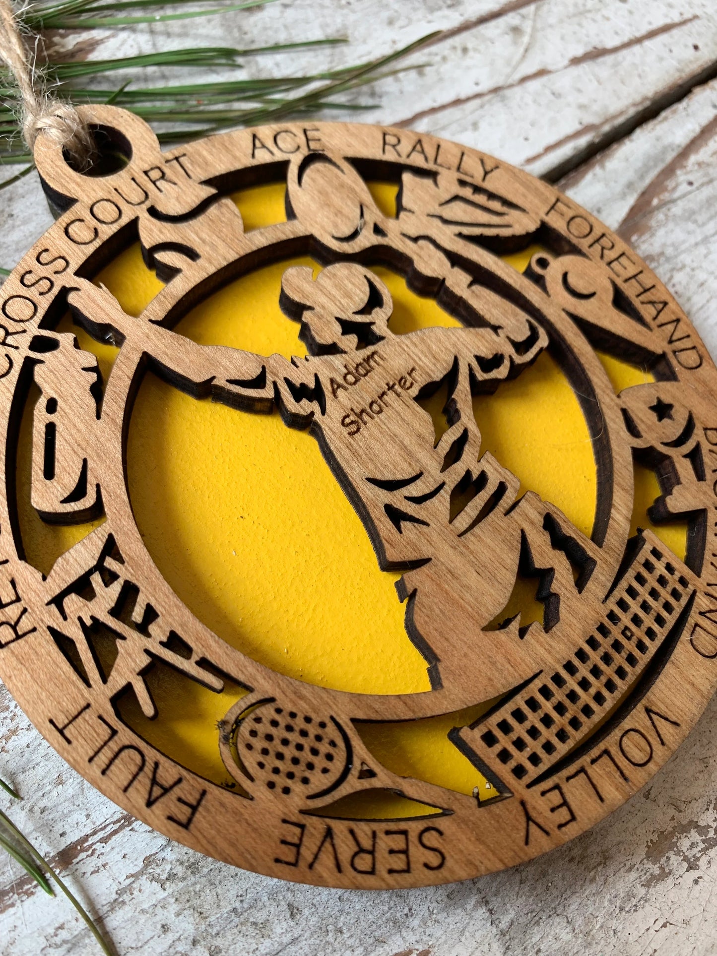 Personalized Tennis Christmas Tree Ornament | Gift for High School Tennis Team | Custom Boy or Girl Tennis Player Ornament | Tennis Gift
