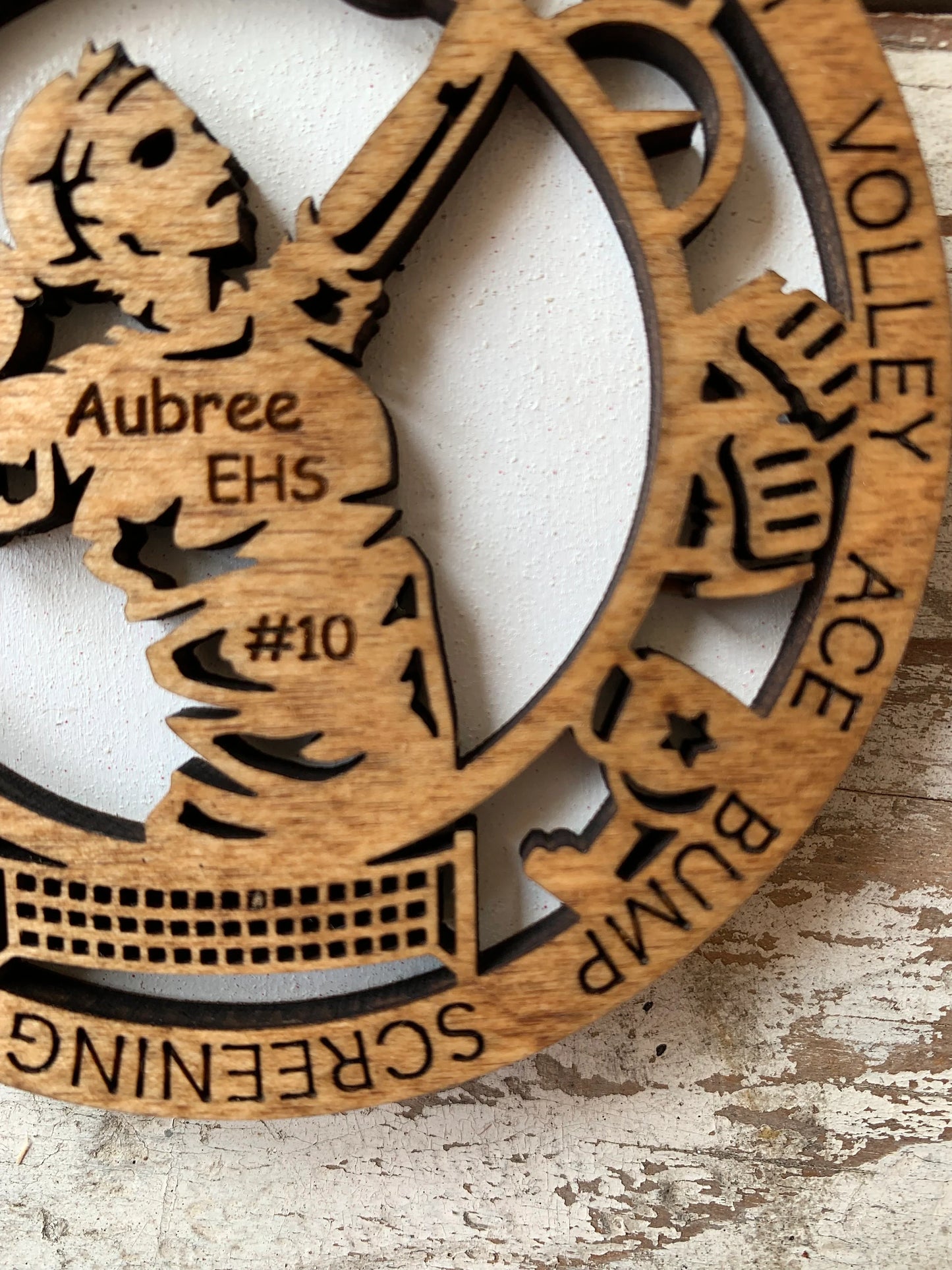 Personalized Volleyball Christmas Tree Ornament | Gift for High School Volleyball Team | Custom Volleyball Player Ornament |