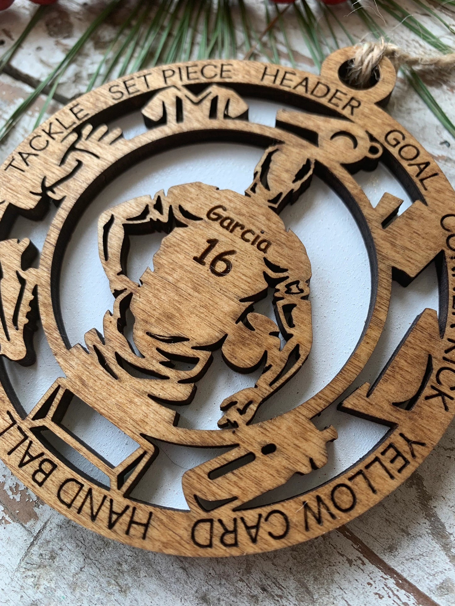 Personalized Soccer Christmas Tree Ornament | Gift for High School Soccer Team | Custom Boy or Girl Soccer Player Ornament | Soccer Gift