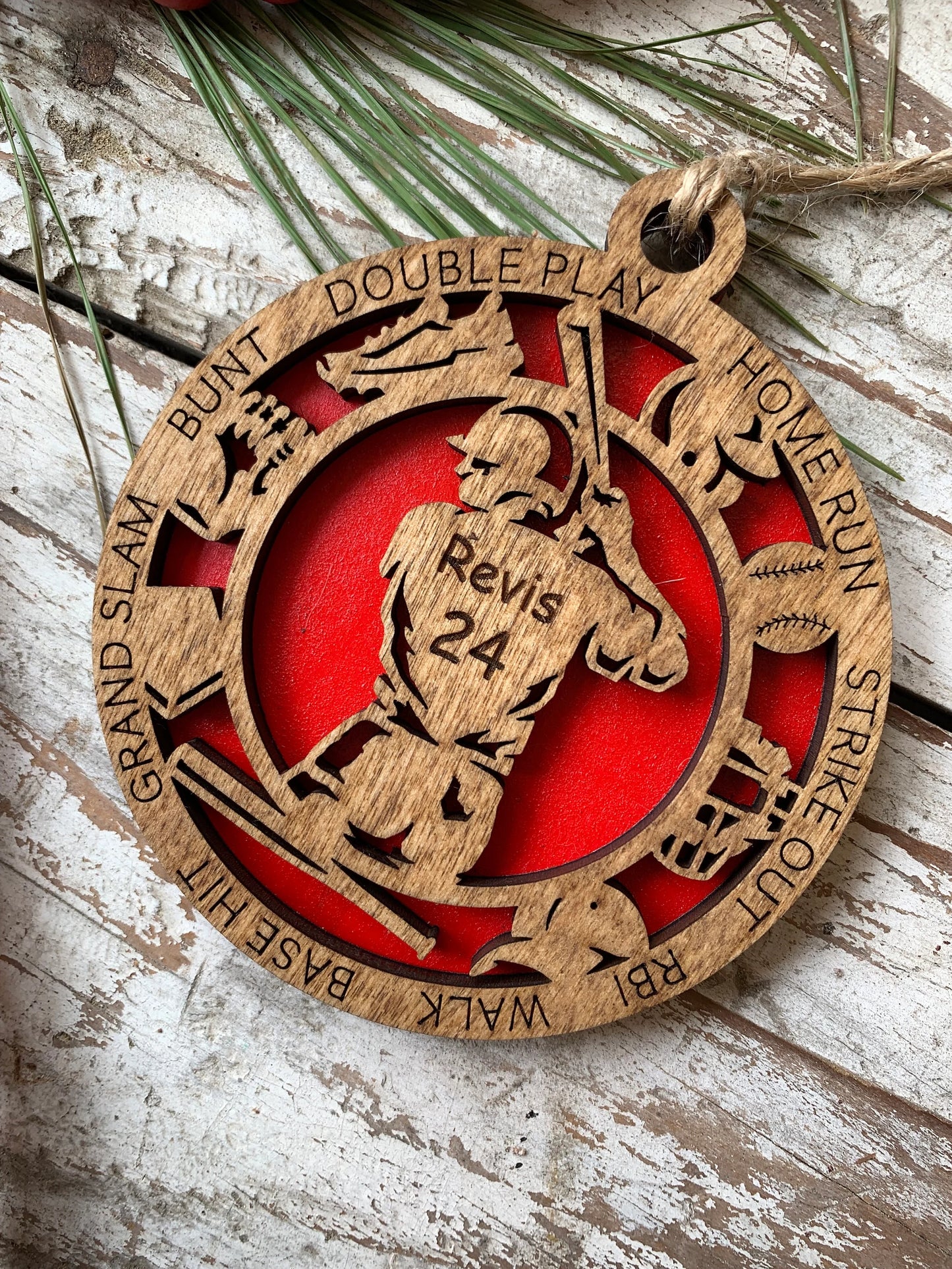 Personalized Baseball Christmas Tree Ornament | Gift for High School Baseball Team | Custom Baseball Player Ornament | Senior Baseball Gift