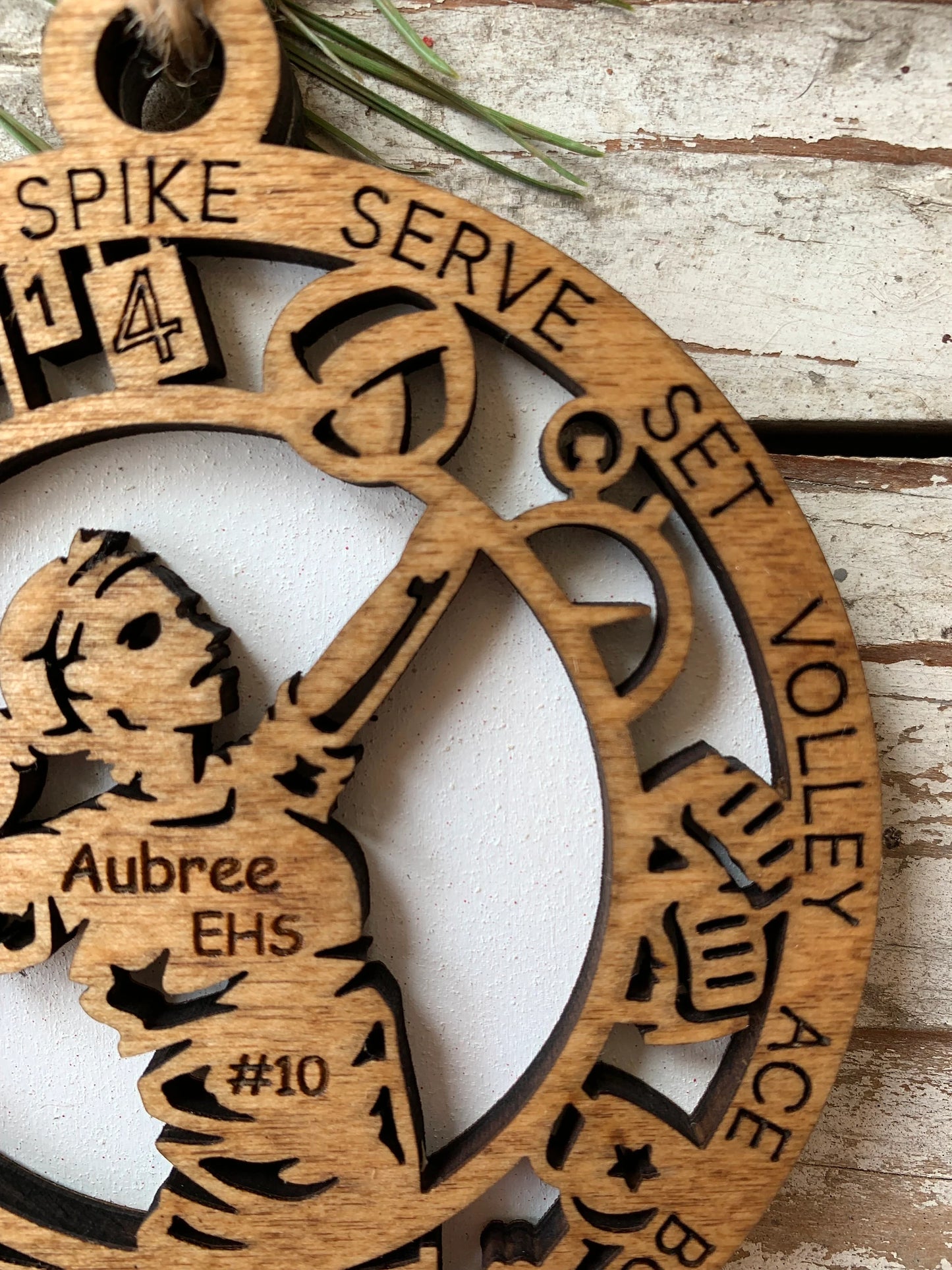 Personalized Volleyball Christmas Tree Ornament | Gift for High School Volleyball Team | Custom Volleyball Player Ornament |