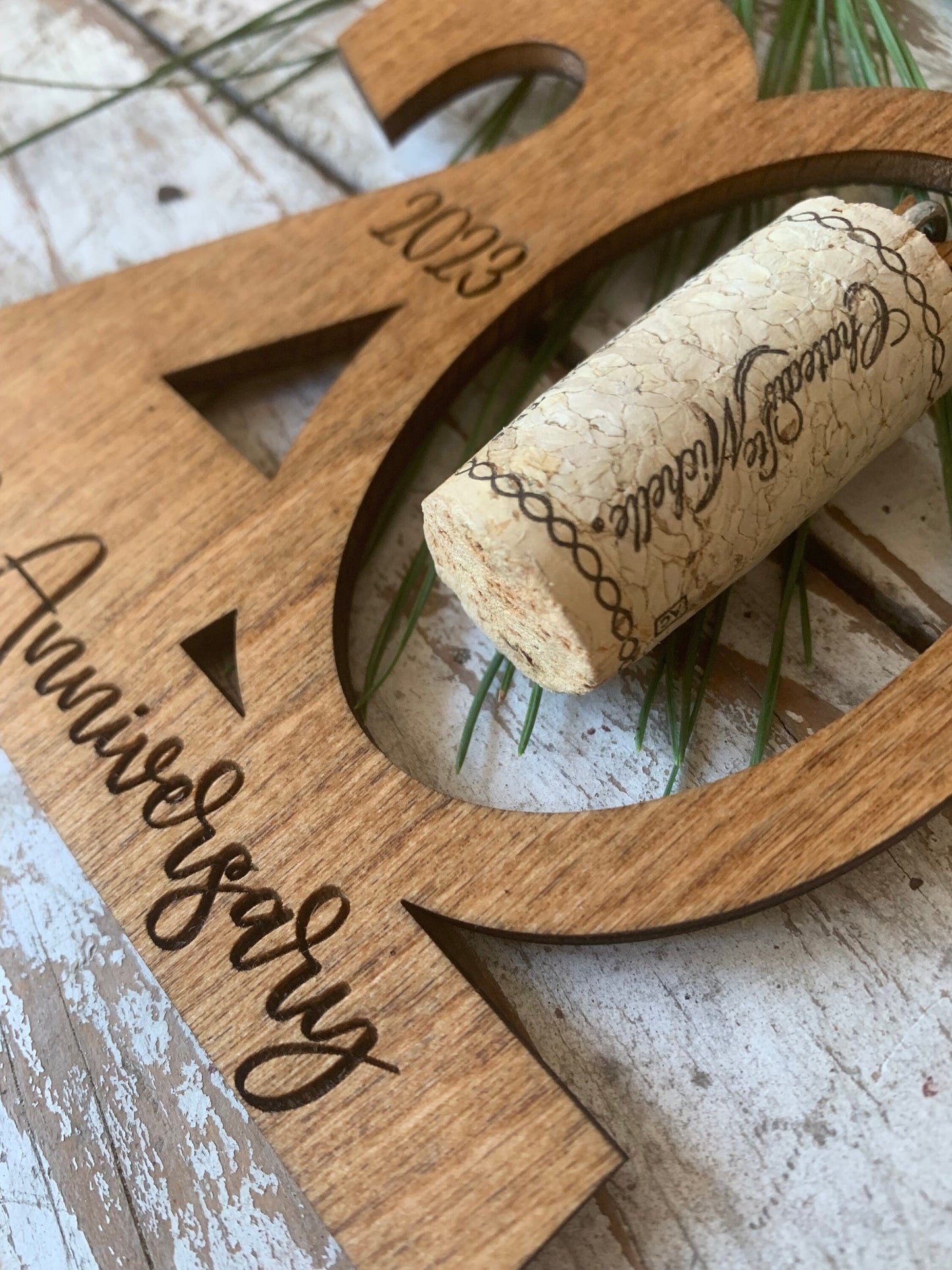 2025 20th Anniversary Wine Cork Keepsake Christmas Tree Ornament-cork not included | 20th Anniversary Gift | Twenty Year Anniversary | 20 yr