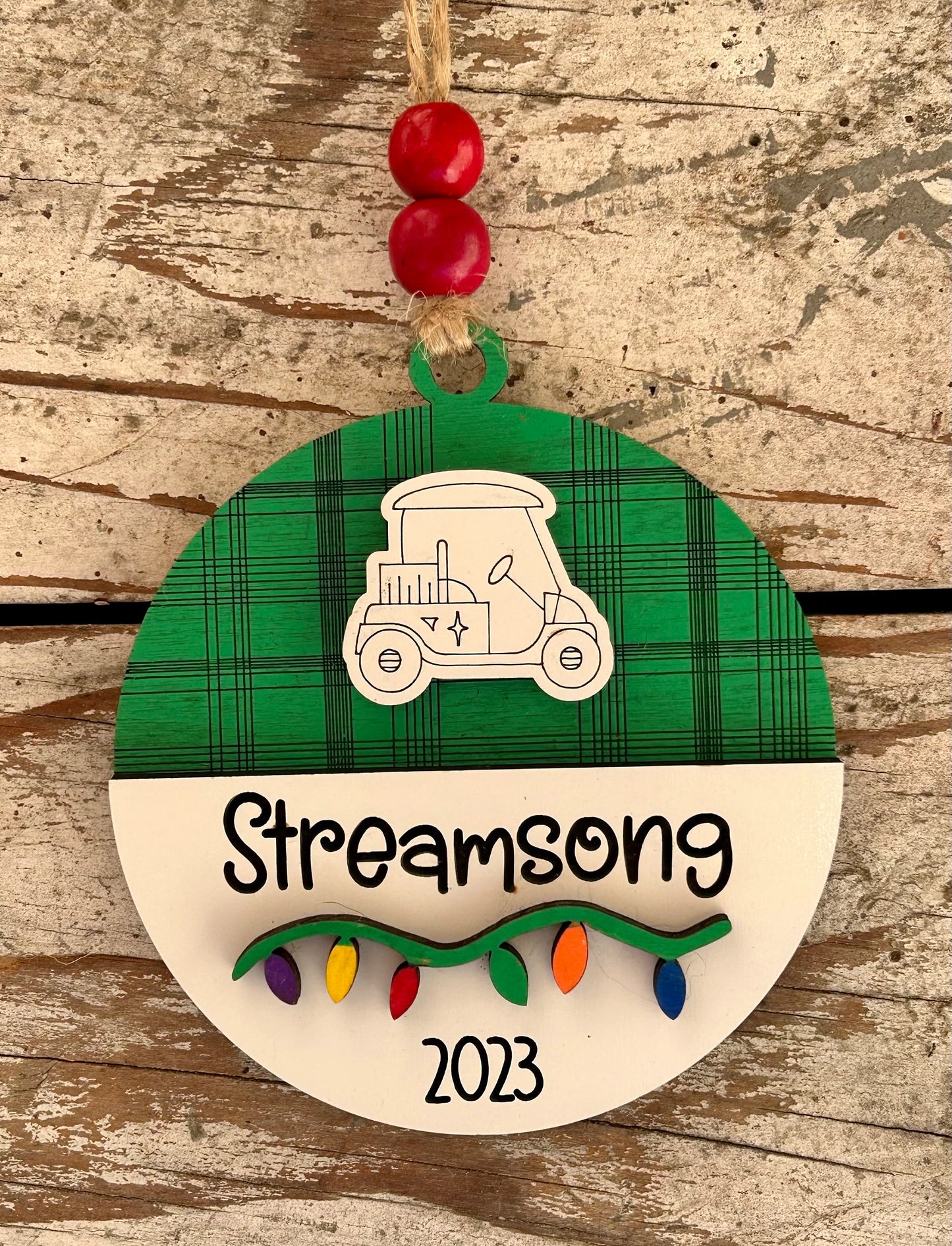 2025 Personalized Golf Cart Christmas Tree Ornament | Gift for Golf Lover | Golf Trip | Golf Course Employees Gift | High School Golf