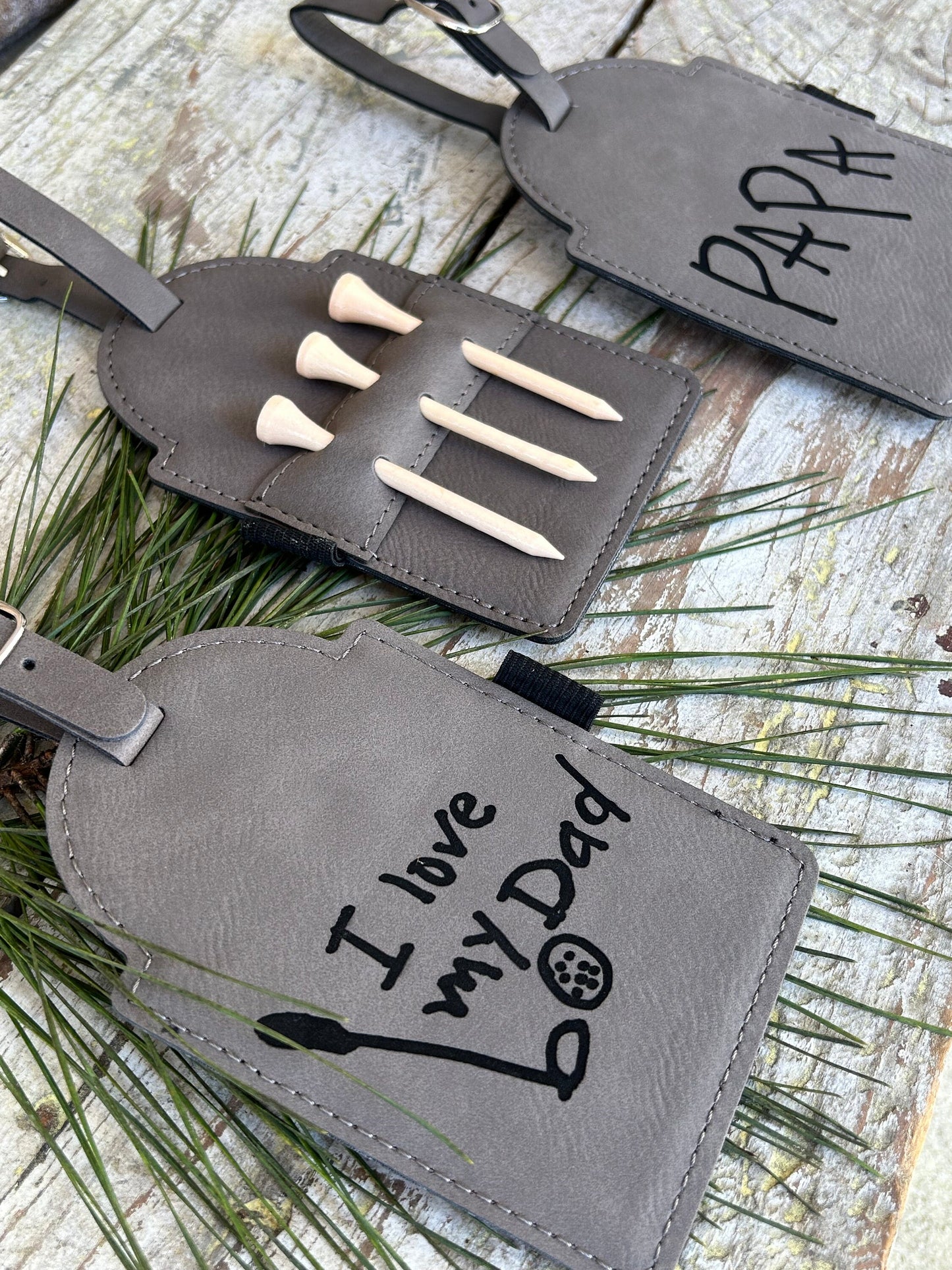Dad / Daddy Golf Tee Holder Personalized Using Child Handwriting | Golfer Fathers Day Gift from Son or Daughter | Gift for Golfing Grandpa