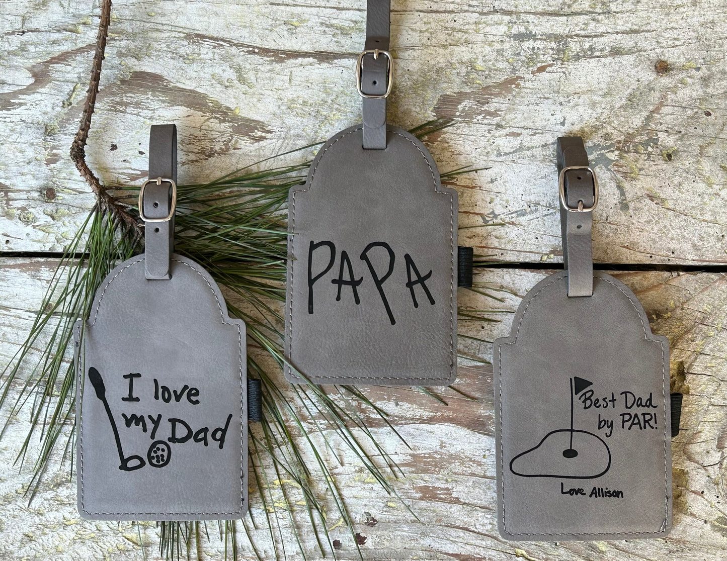 Dad / Daddy Golf Tee Holder Personalized Using Child Handwriting | Golfer Fathers Day Gift from Son or Daughter | Gift for Golfing Grandpa