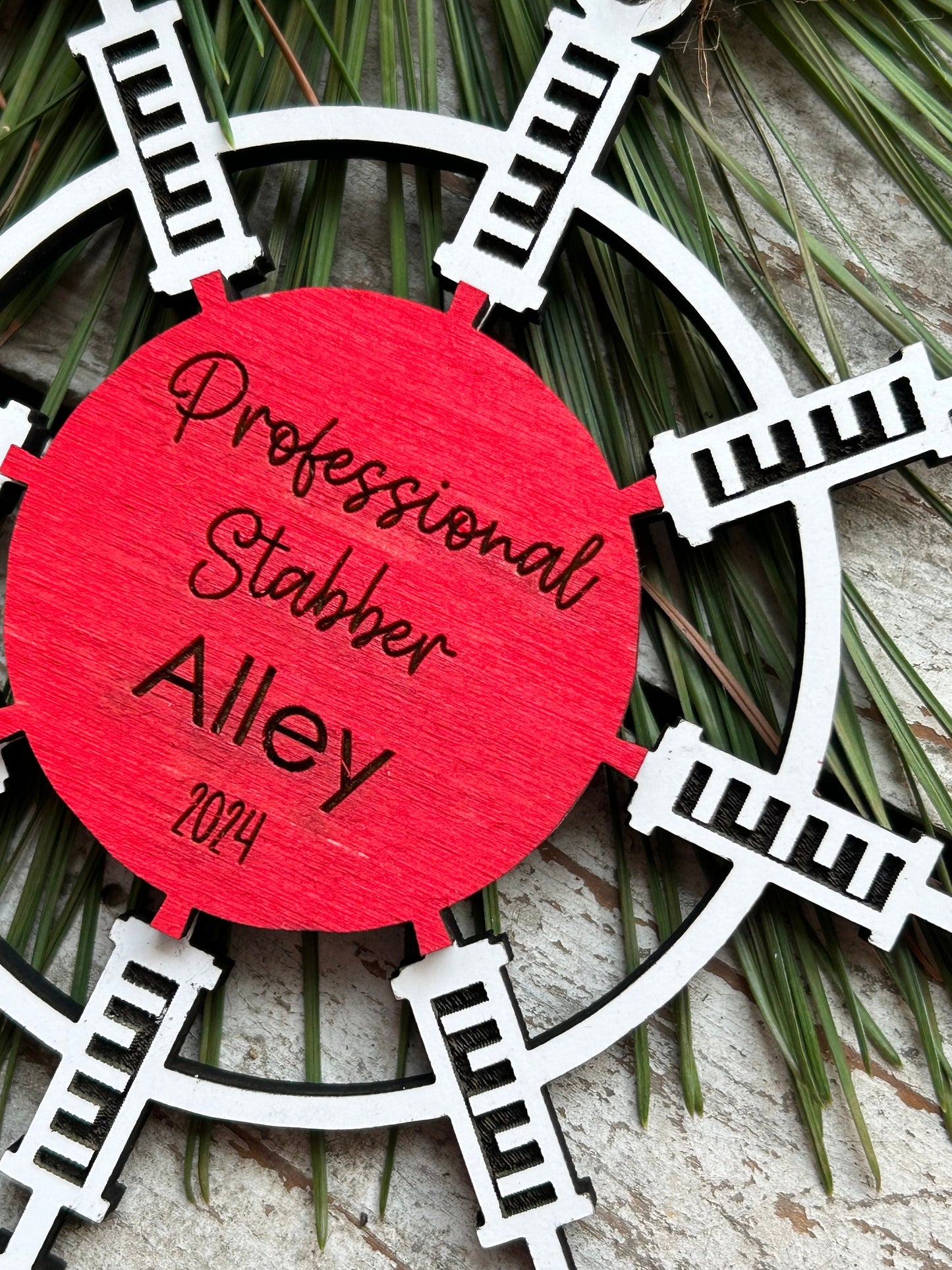 Phlebotomist Christmas Tree Ornament | Gift for Professional Needle Sticker | Phlebotomy Graduation Gift | Vein Stabber Ornament | MLT