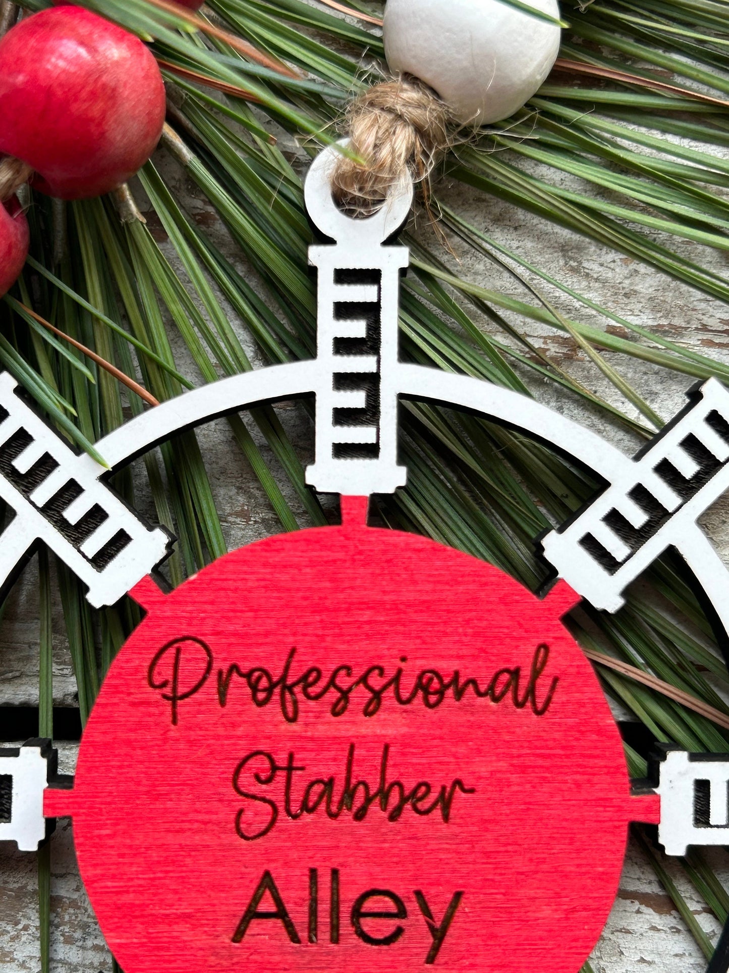 Phlebotomist Christmas Tree Ornament | Gift for Professional Needle Sticker | Phlebotomy Graduation Gift | Vein Stabber Ornament | MLT
