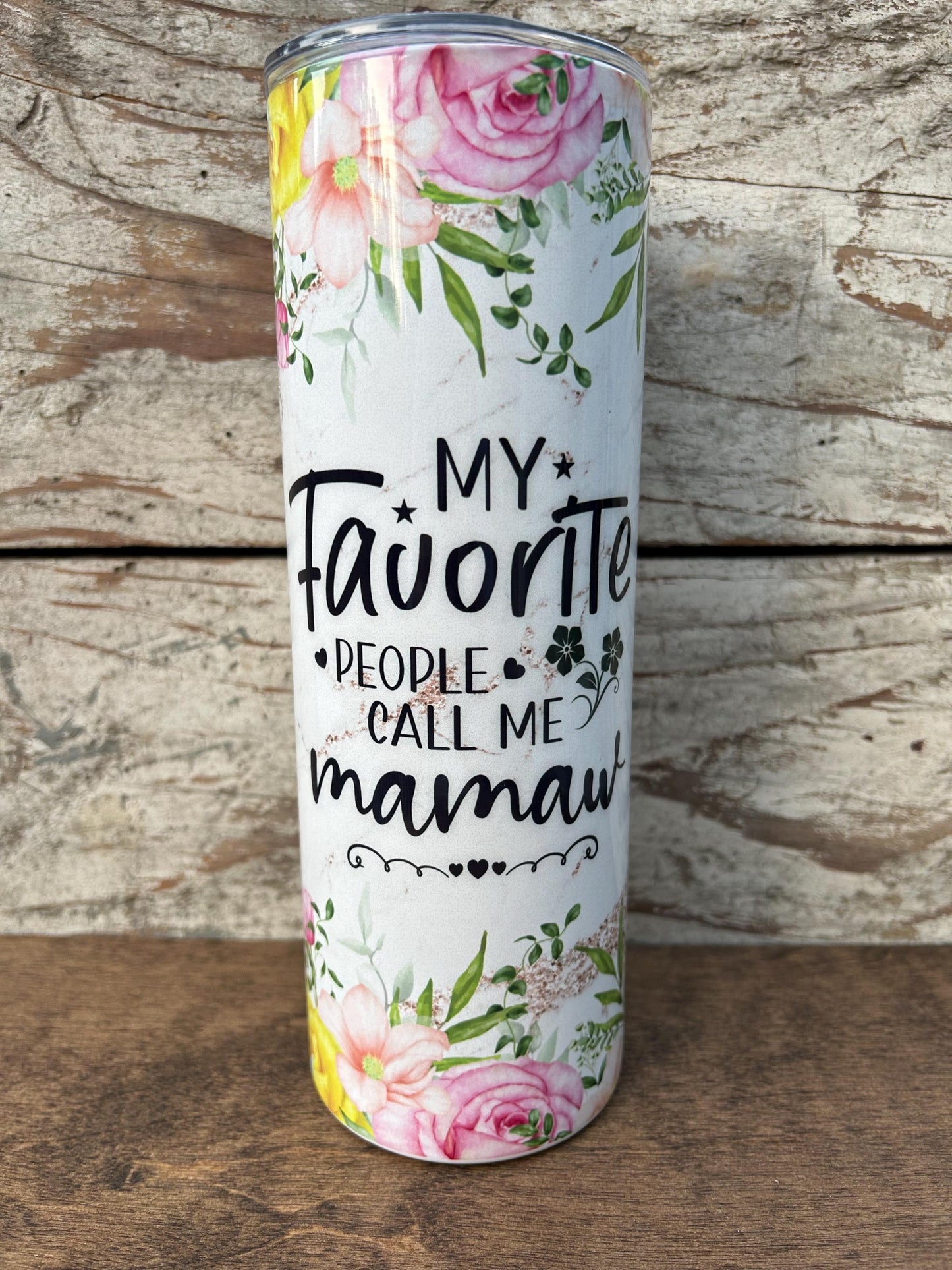 Mamaw Tumbler and Journal Set | Gift for Grandma | Mothers Day Gift for Grandmother | Water Bottle and Notebook Present for Mamaw