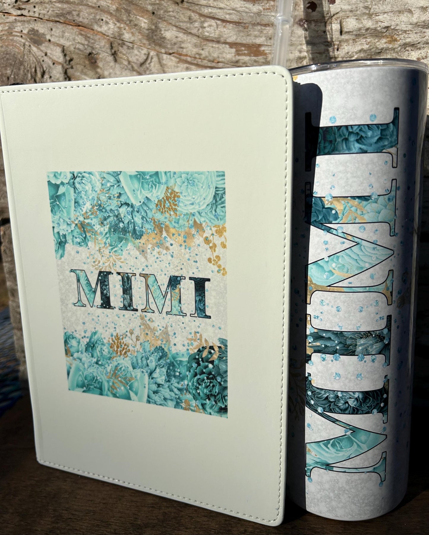 Mimi Tumbler and Journal Set | Gift for Grandma from Grandkids | Mothers Day Gift for Grandmother | Mimi Water Bottle and Notebook Present