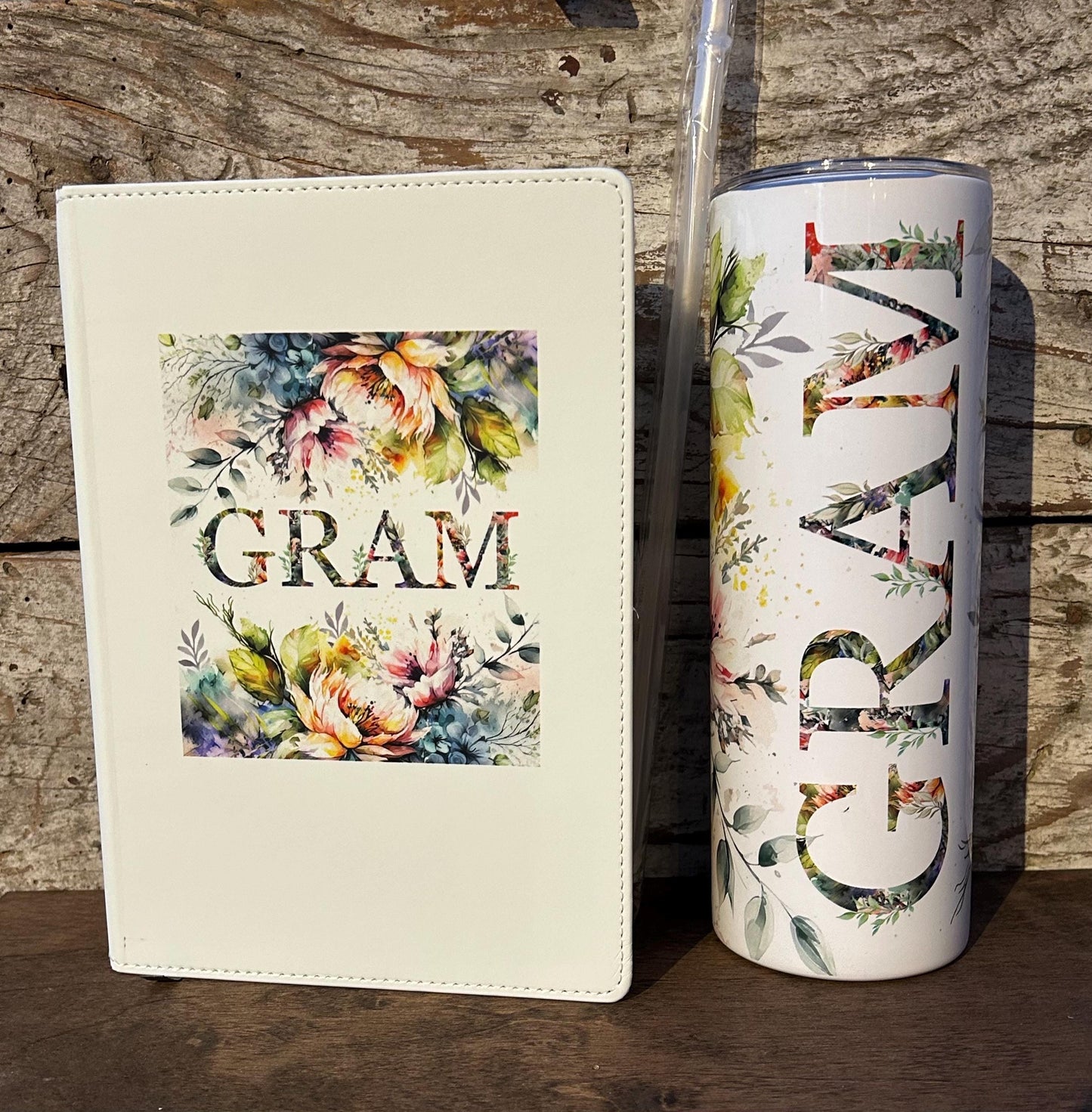 Gram Tumbler and Journal Set | Gift for Grandma | Mothers Day Gift for Grandmother | Water Bottle and Notebook Present for Grammy
