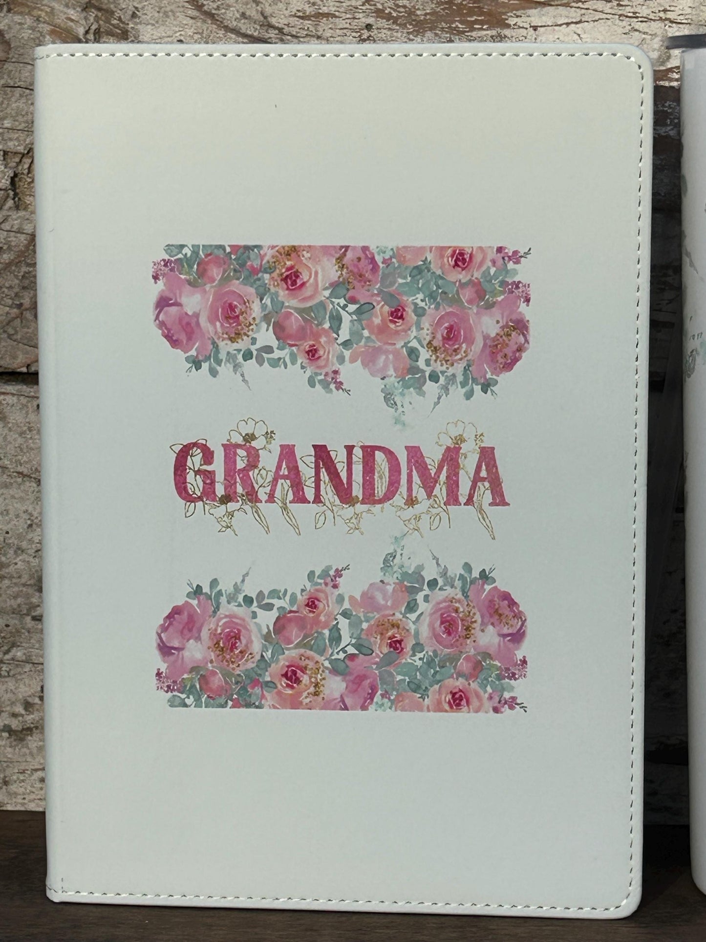 Grandma Tumbler and Journal Set | Gift from Grandkids | Mothers Day Gift for Grandmother | Water Bottle and Notebook Present for Grandma