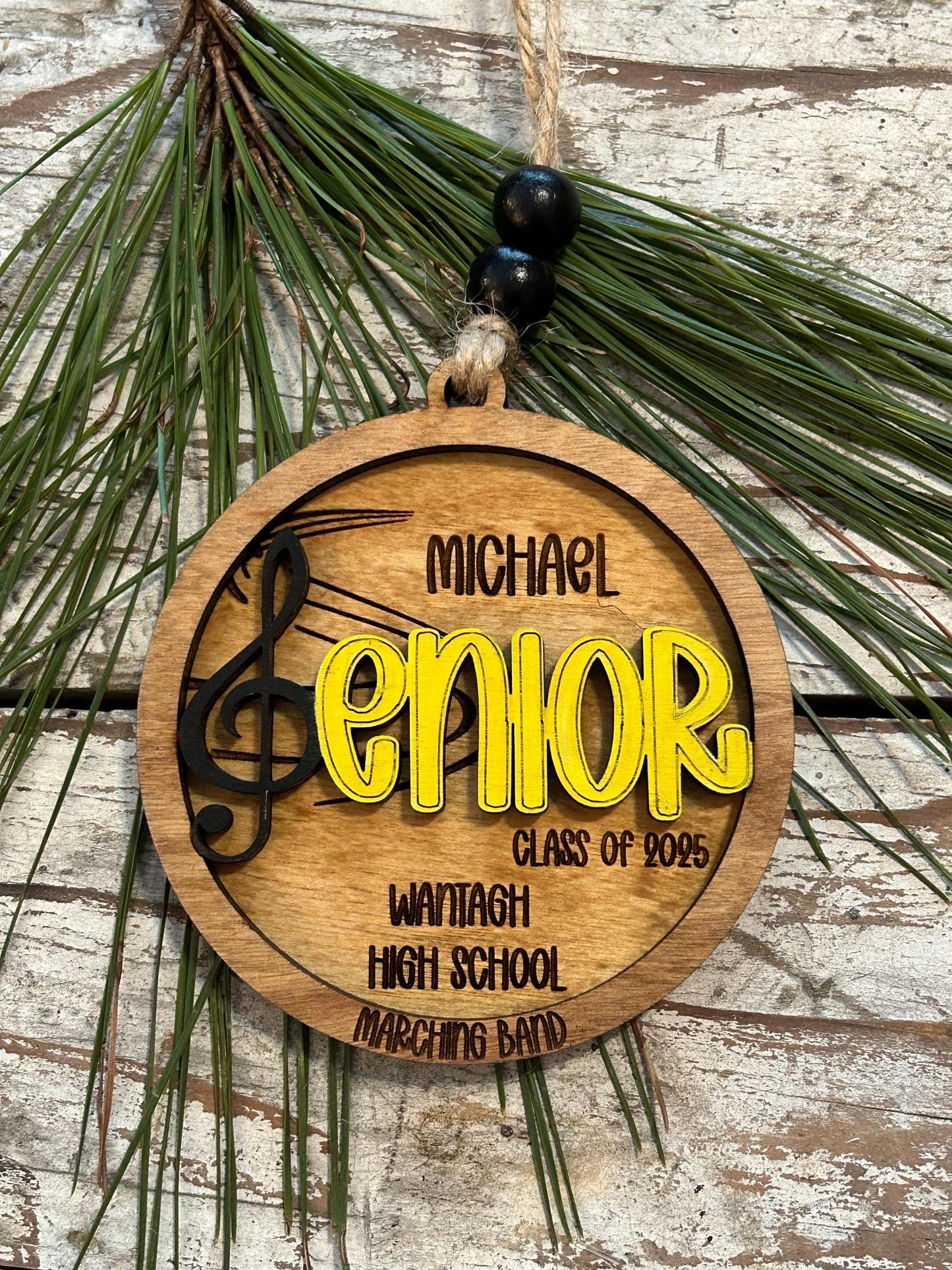 Personalized Marching Band - Chorus Senior Christmas Tree Ornament | Custom Band Graduation Gift | College Band Senior Class of 2025 |