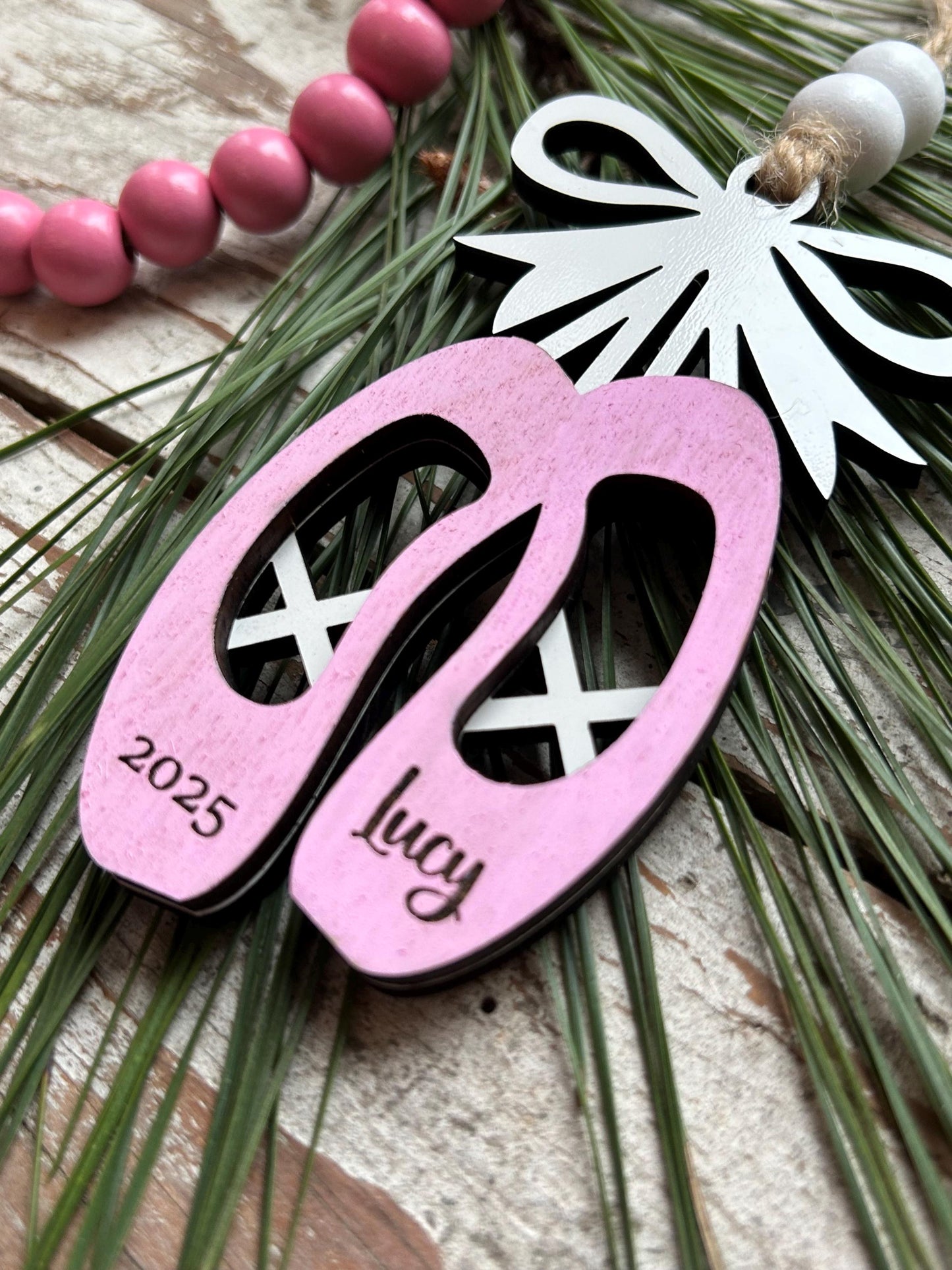 Personalized Ballet Dance Shoes Christmas Tree Ornament | Ballet Dance Recital Ornament | Dance Teacher Gift | Ballerina | Dance Ornament