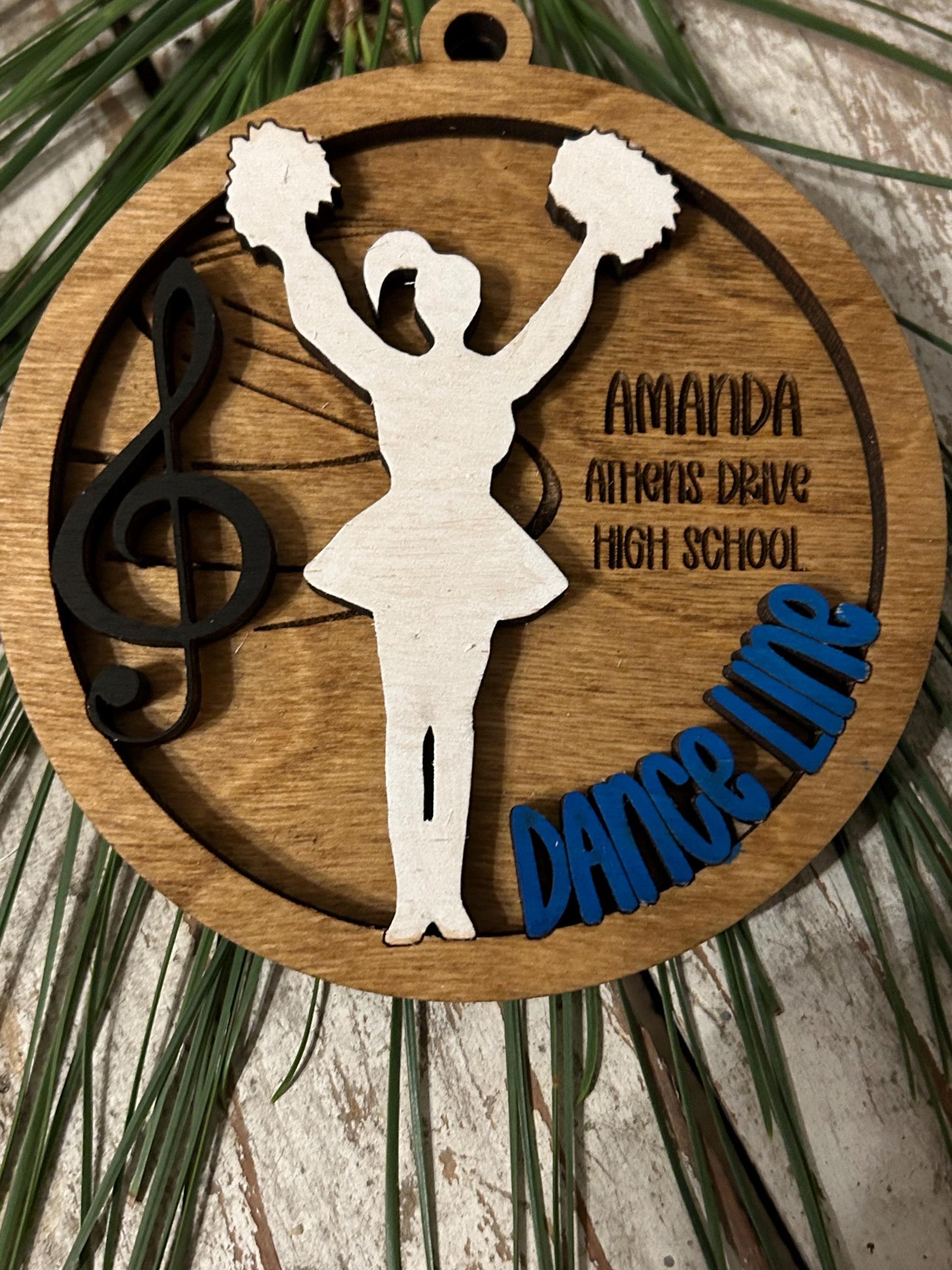 Personalized Dance Line Marching Band Christmas Tree Ornament | Flags Custom Band Gift | Gift for Flag Girls | Color Guard Team Gift