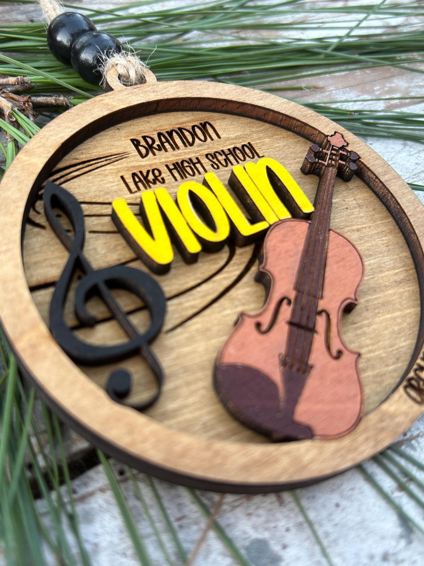 Personalized Violin Orchestra Christmas Tree Ornament | Violinist Gift | Custom Music Violin Lover Keepsake | First Violin Recital Present