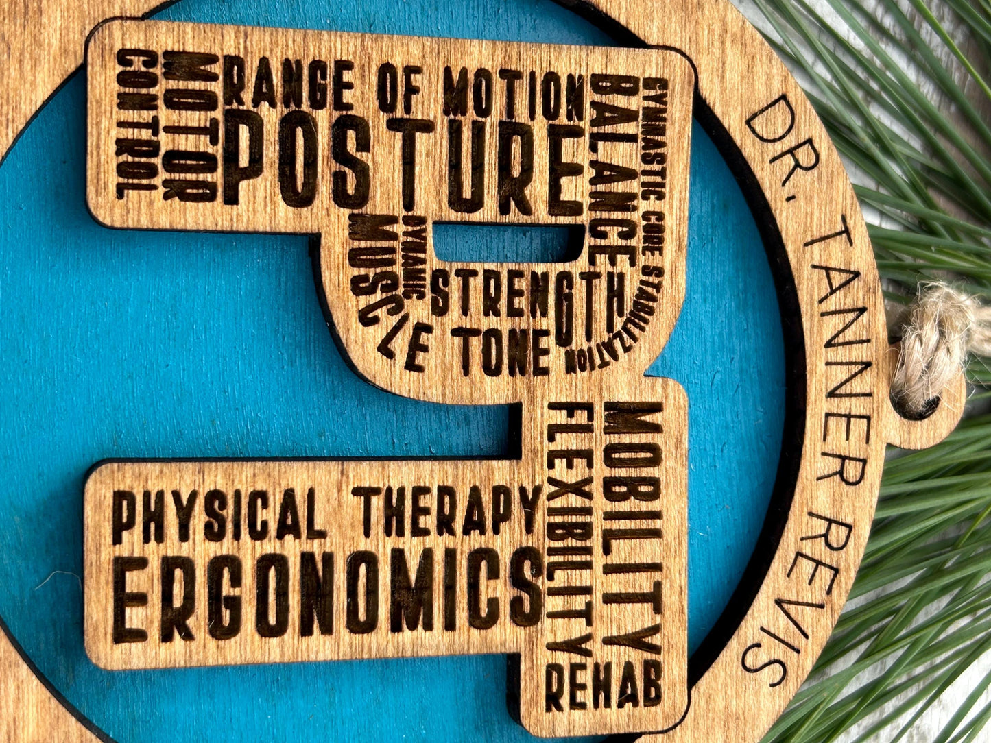 Personalized Physical Therapist Christmas Tree Ornament | Custom PT Thank You Present | Doctor of Physical Therapy Graduation Gift | DPT Dr
