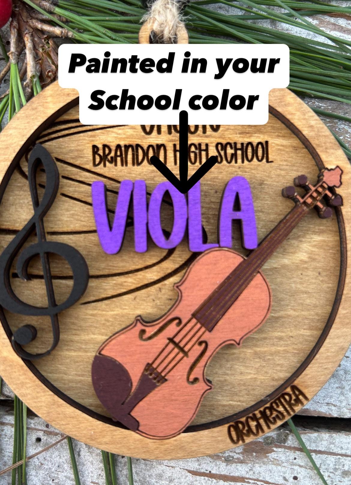Personalized Viola Orchestra Christmas Tree Ornament | Viola Student Gift | Custom Music Viola Lover Keepsake | First Viola Recital Present