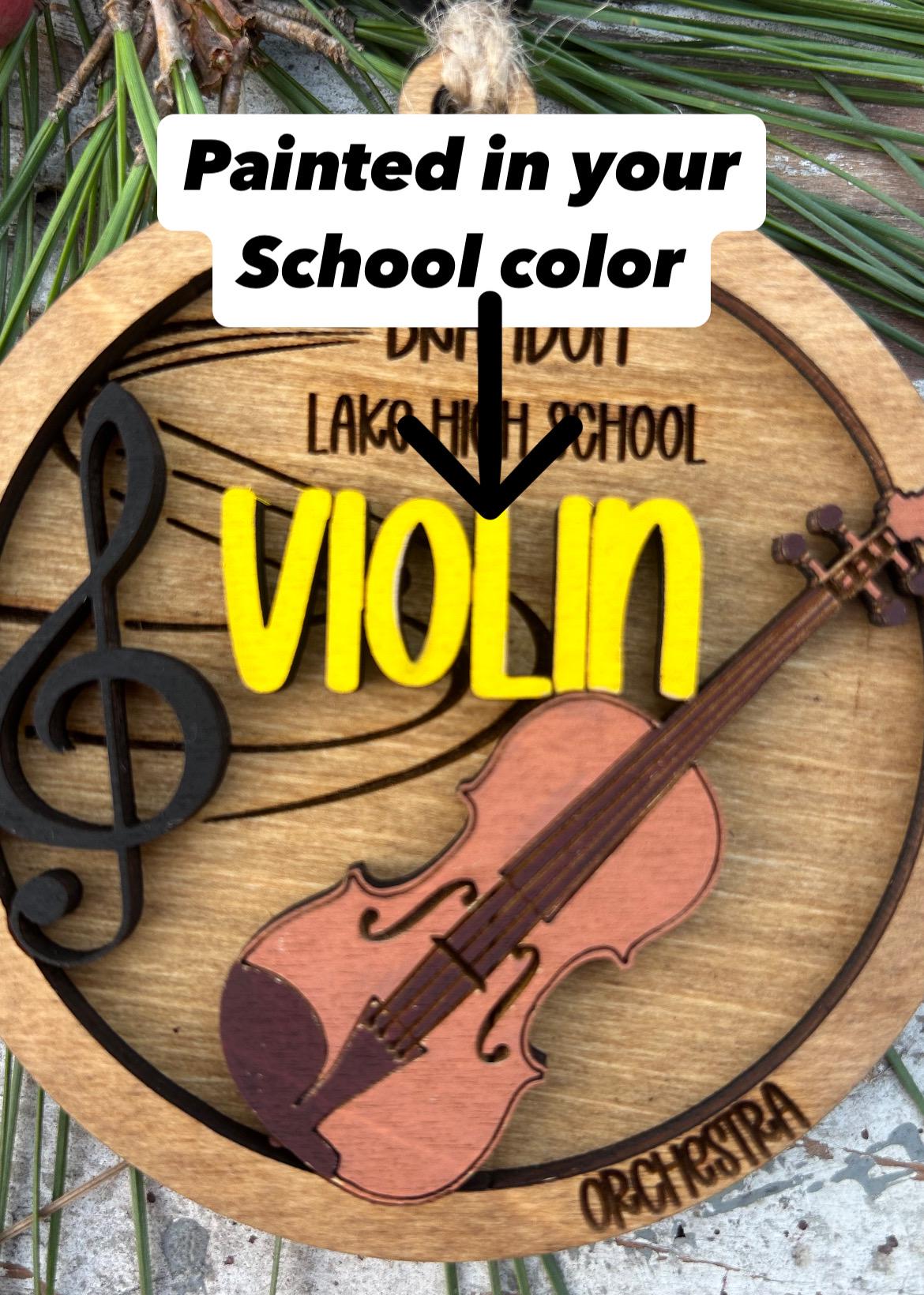 Personalized Violin Orchestra Christmas Tree Ornament | Violinist Gift | Custom Music Violin Lover Keepsake | First Violin Recital Present