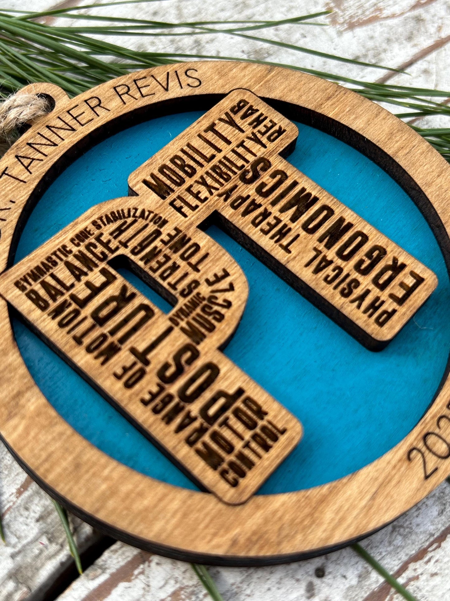 Personalized Physical Therapist Christmas Tree Ornament | Custom PT Thank You Present | Doctor of Physical Therapy Graduation Gift | DPT Dr