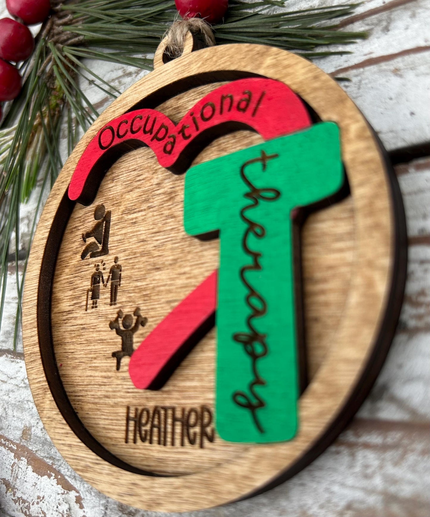 Personalized Occupational Therapist Christmas Tree Ornament | Custom OT Thank You Present | Doctor of Occupational Therapy Graduation Gift |