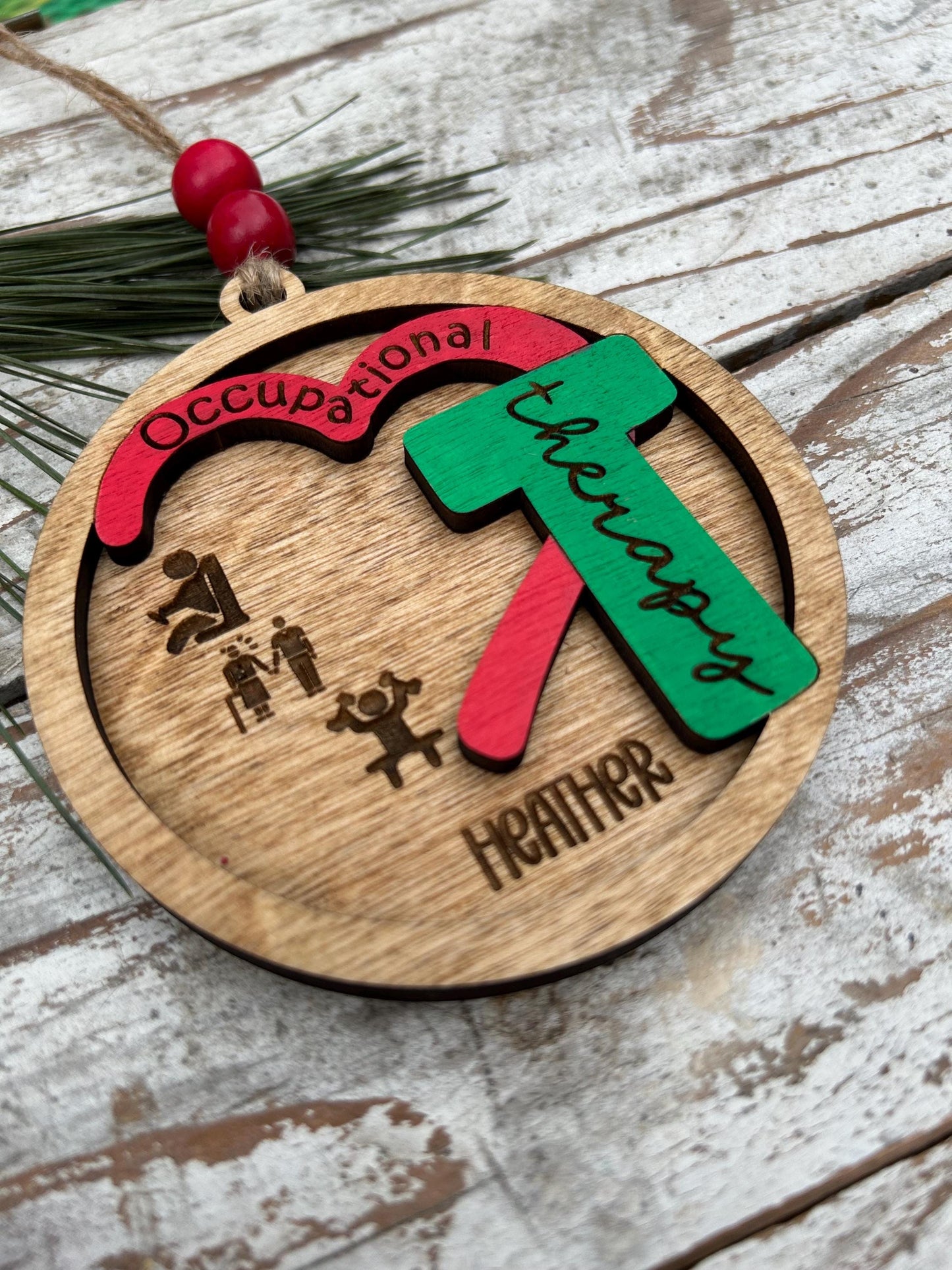 Personalized Occupational Therapist Christmas Tree Ornament | Custom OT Thank You Present | Doctor of Occupational Therapy Graduation Gift |