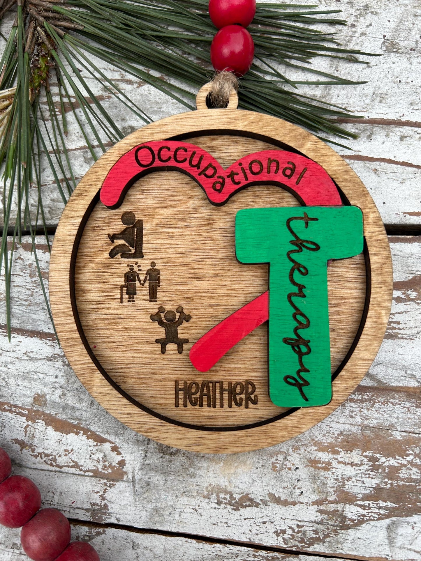 Personalized Occupational Therapist Christmas Tree Ornament | Custom OT Thank You Present | Doctor of Occupational Therapy Graduation Gift |