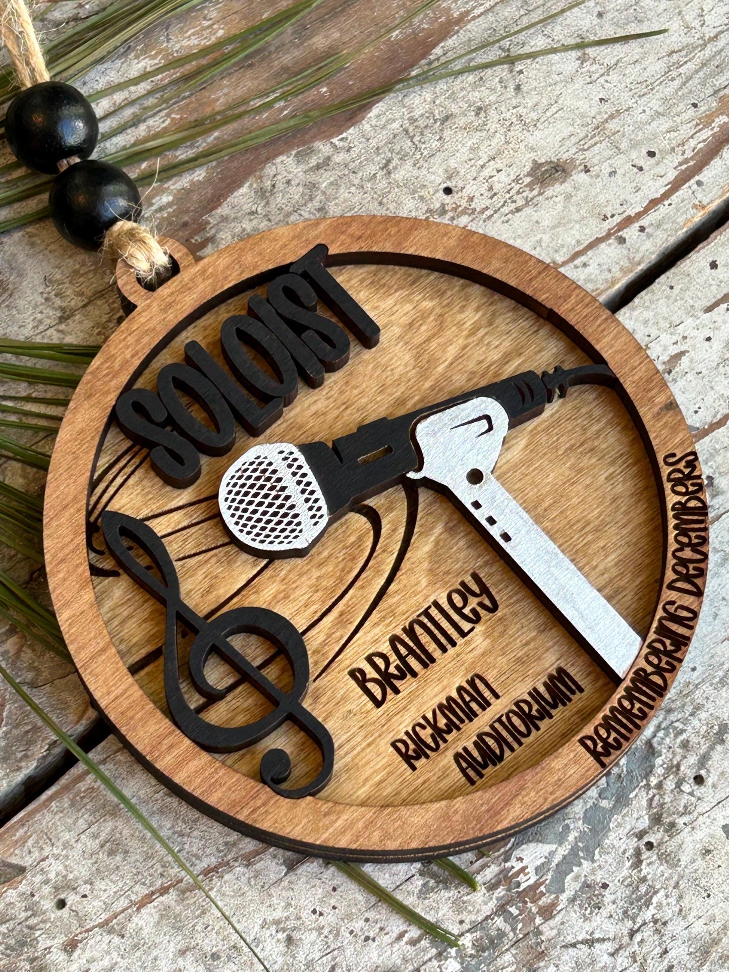Personalized Soloist Chorus Christmas Tree Ornament | Custom School Choral Singer | Musical Theater | Music Lover | Church Choir Solo