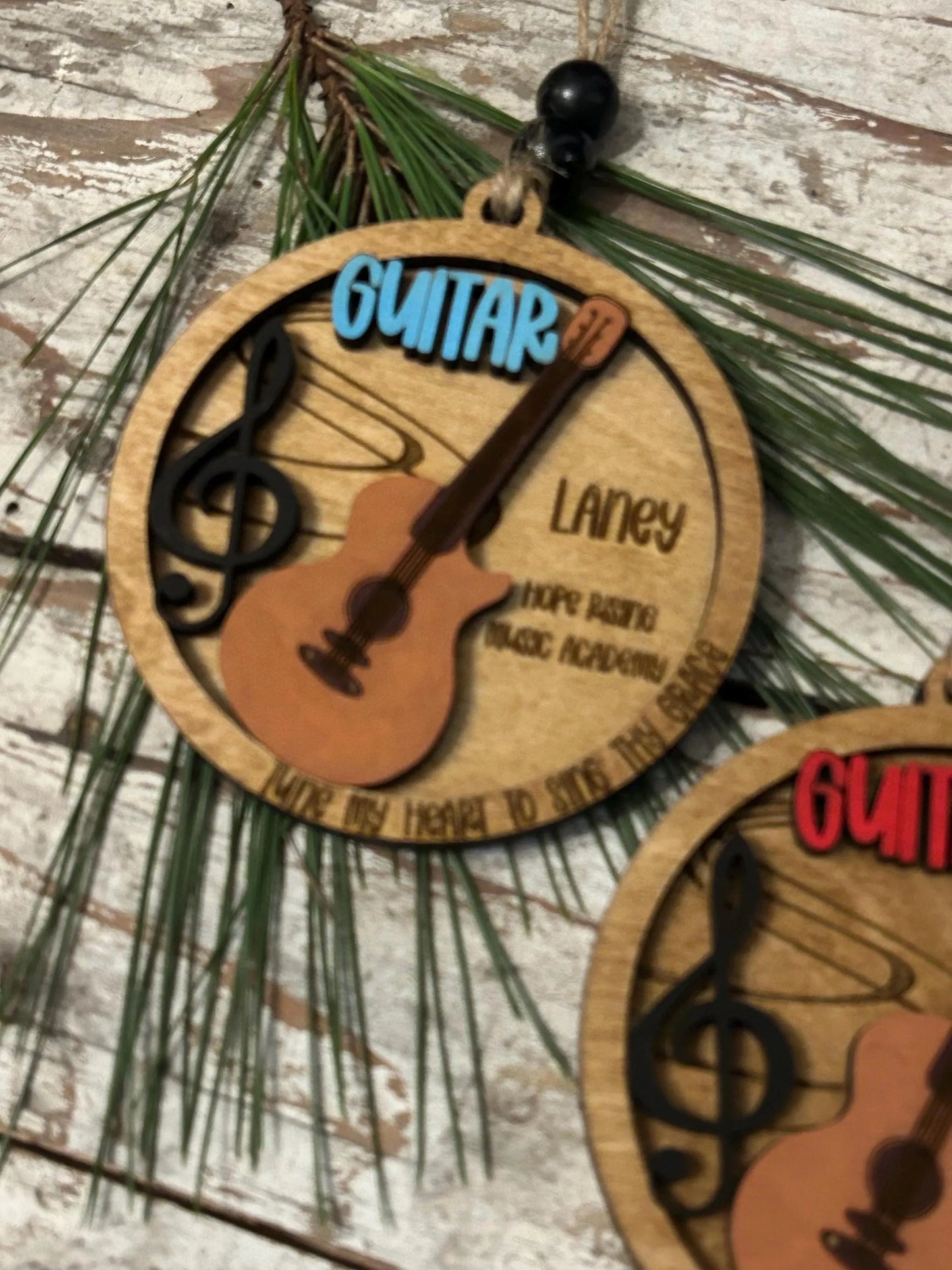Personalized Electric Guitar Marching Band Christmas Tree Ornament | Electric Guitar Player | Custom Guitar Gift | Gift for Guitar Lover