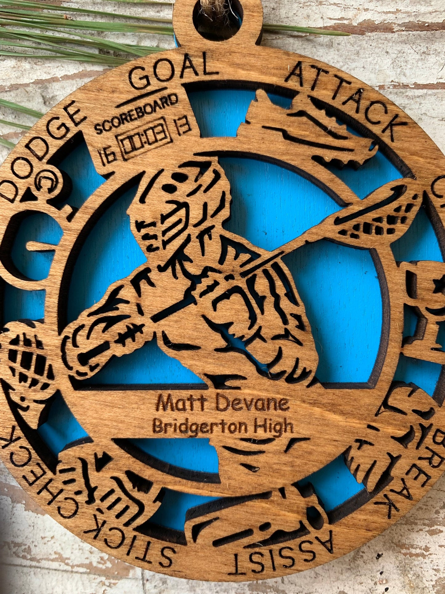 Personalized Lacrosse Christmas Tree Ornament | Gift for High School Lacrosse Team | Custom Lacrosse Ornament | Senior Lacrosse Gift