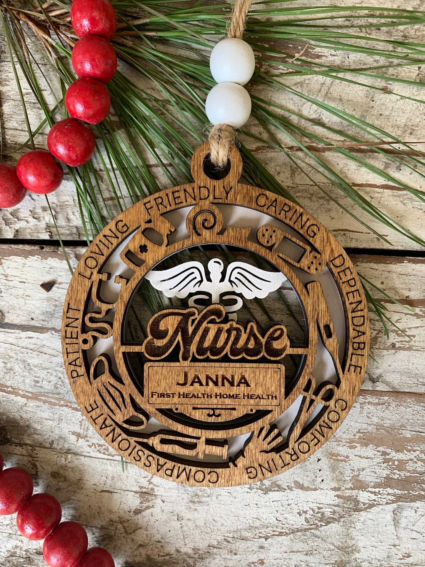 Personalized Nurse Christmas Tree Ornament | Gift for Nursing Graduate | RN Ornament | Gift for Nurse | CNA or LPN Ornament | Custom Nurse