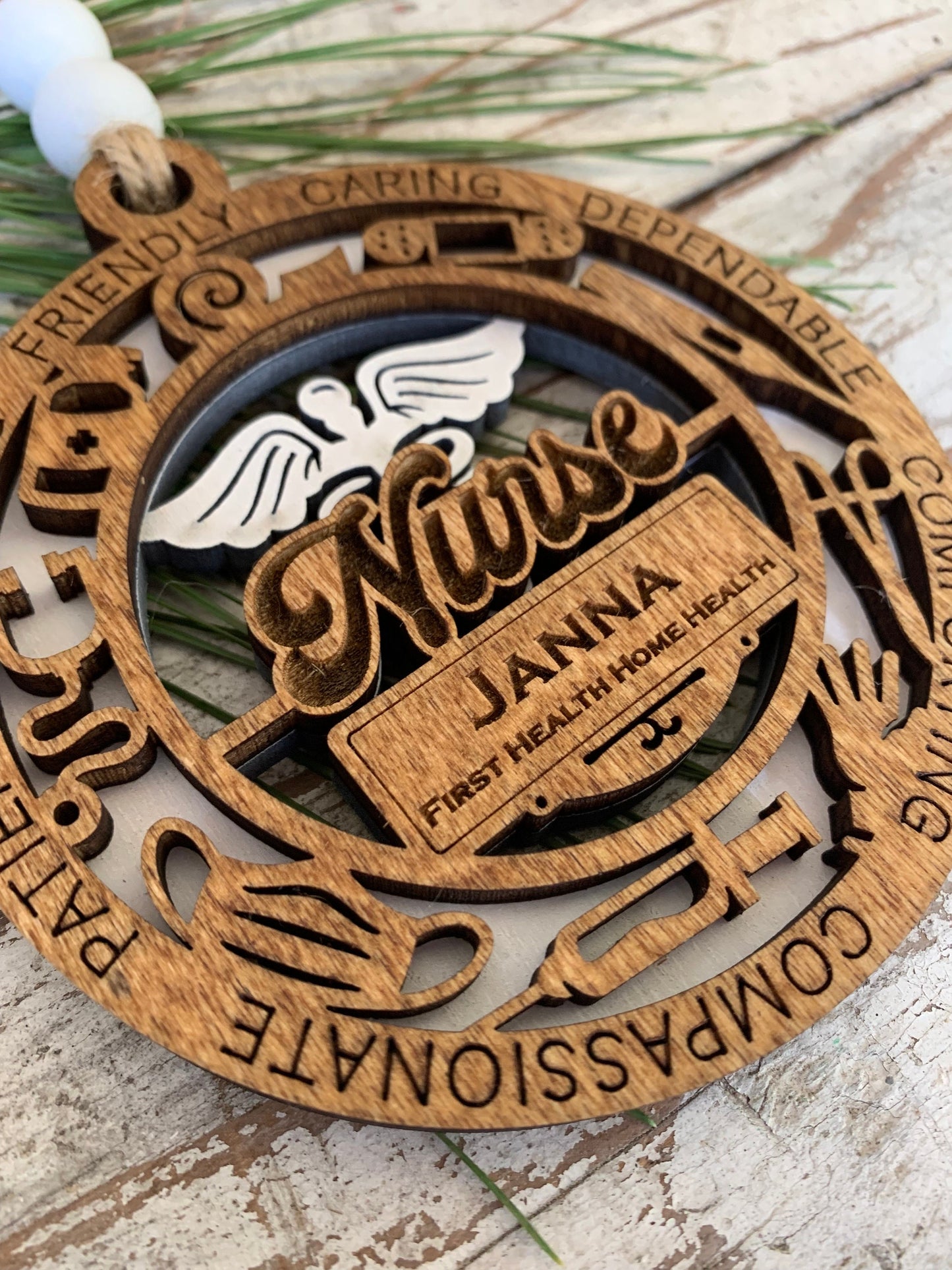Personalized Nurse Christmas Tree Ornament | Gift for Nursing Graduate | RN Ornament | Gift for Nurse | CNA or LPN Ornament | Custom Nurse