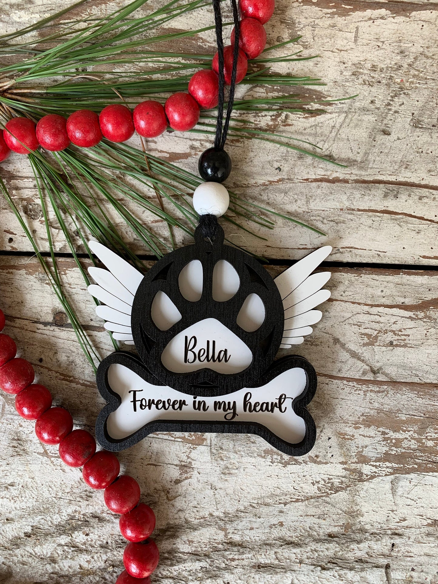 Personalized Dog Memorial Christmas Tree Ornament | Pet Loss Ornament | Dog Sympathy Ornament | Custom Dog Memorial | Dog Remembrance Gift