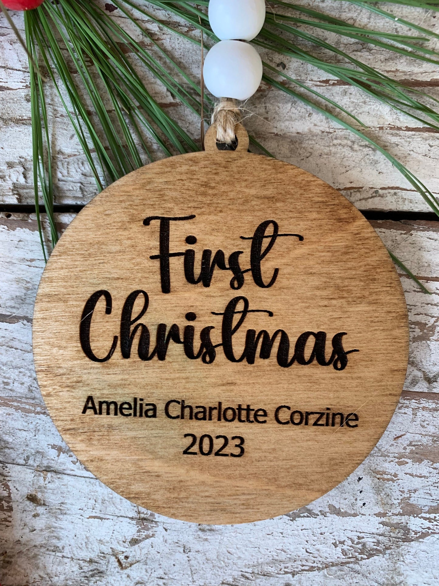 Personalized Baby’s First Christmas Ornament | New Baby Ornament | Keepsake for Newborn | Gift for New Baby | Baby Shower Gift