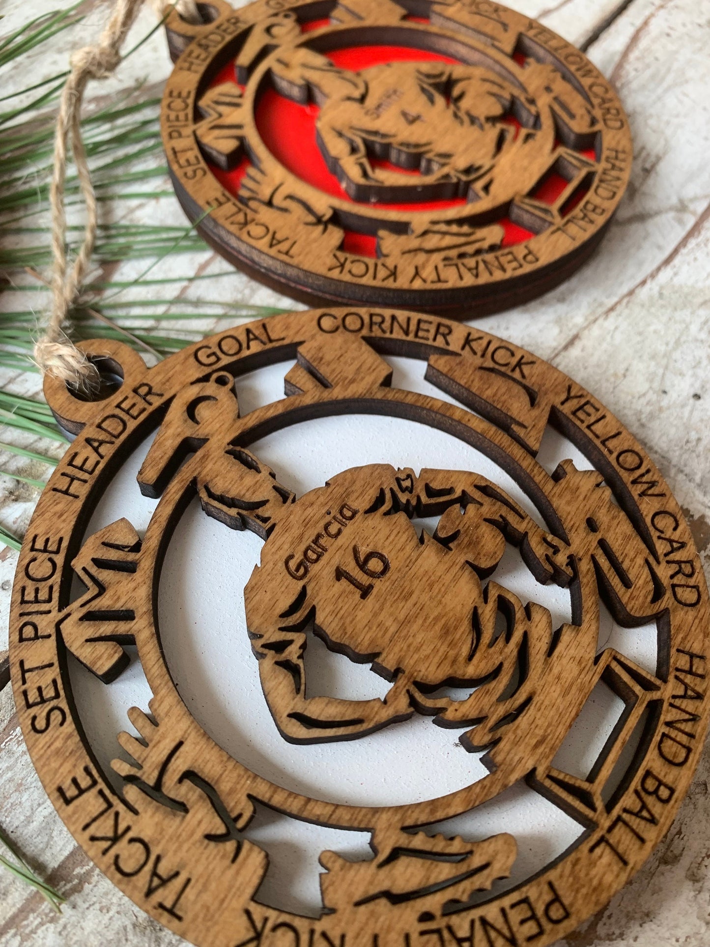 Personalized Soccer Christmas Tree Ornament | Gift for High School Soccer Team | Custom Boy or Girl Soccer Player Ornament | Soccer Gift
